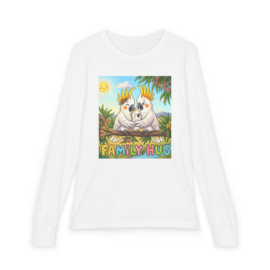 Family Hug Cockatoo Youth Jersey Long Sleeve Tee
