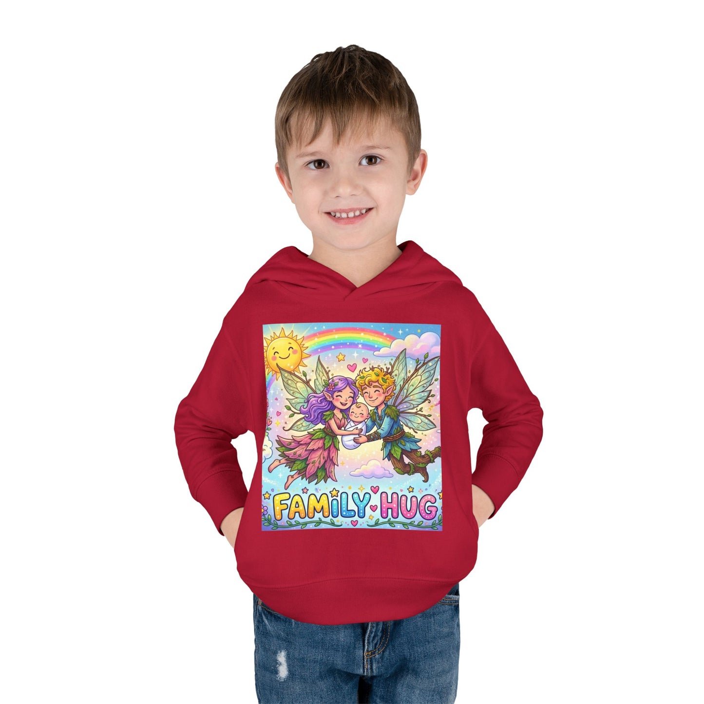 Family Hug Fairy Toddler Pullover Fleece Hoodie