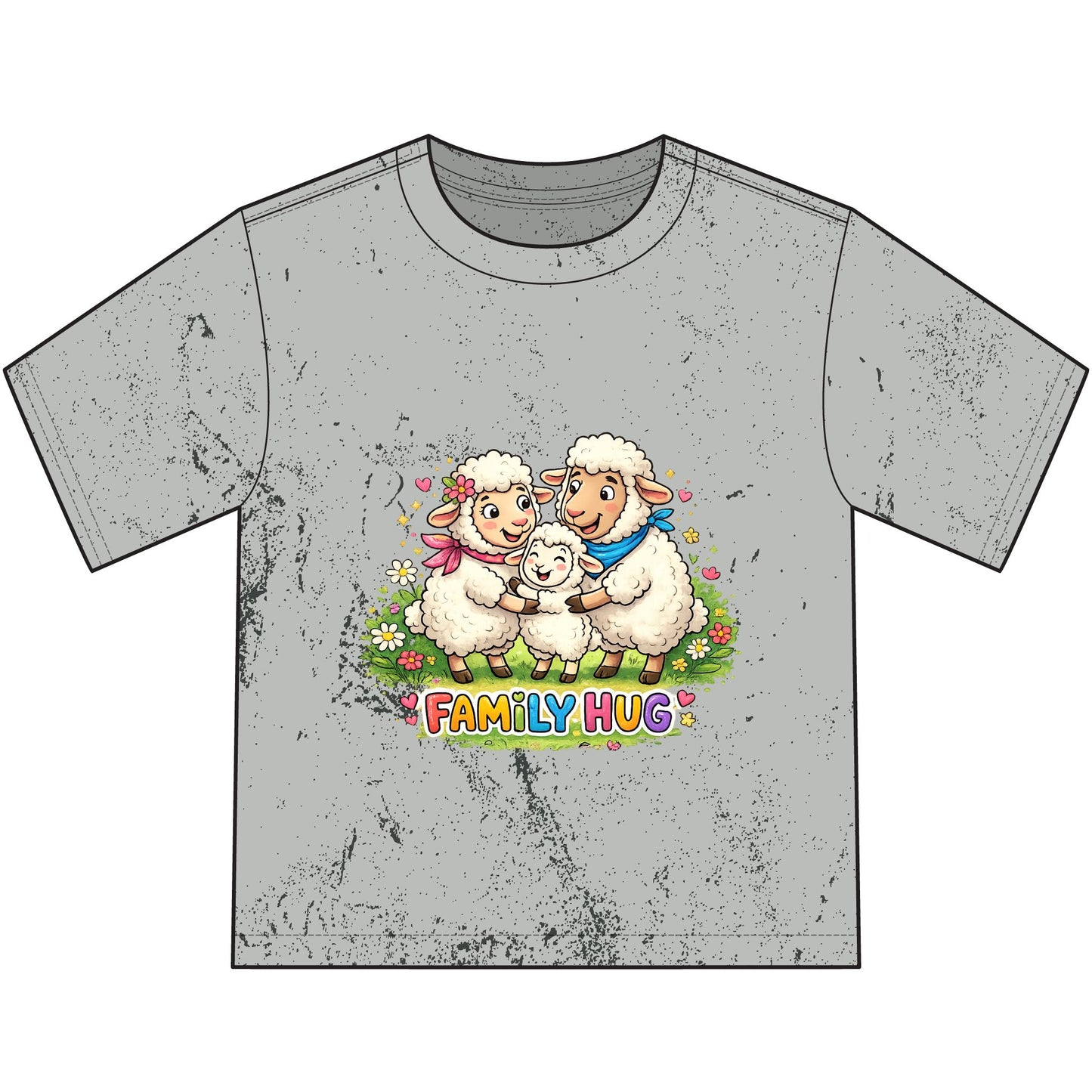 Family Hug Lamb Heavyweight Color Blast Youth T-Shirt