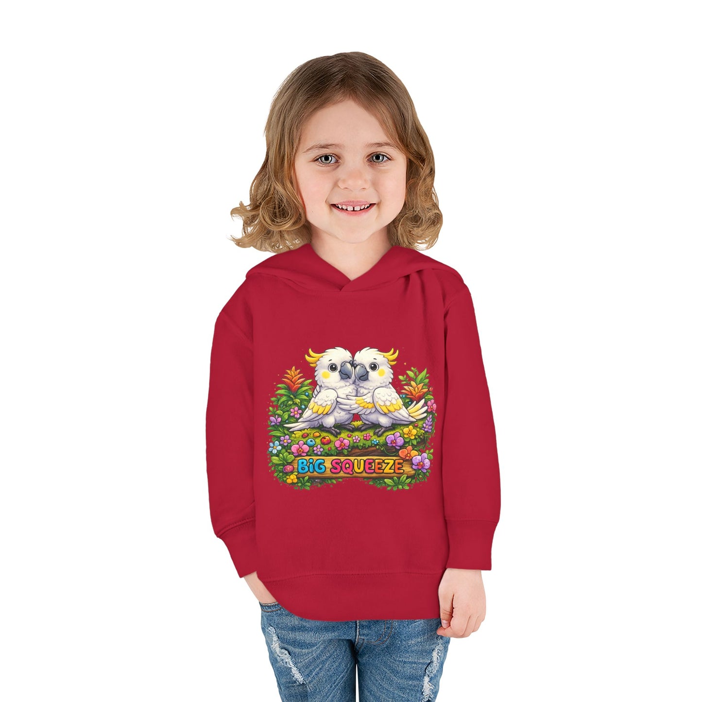 Big Squeeze Cockatoo Toddler Pullover Fleece Hoodie