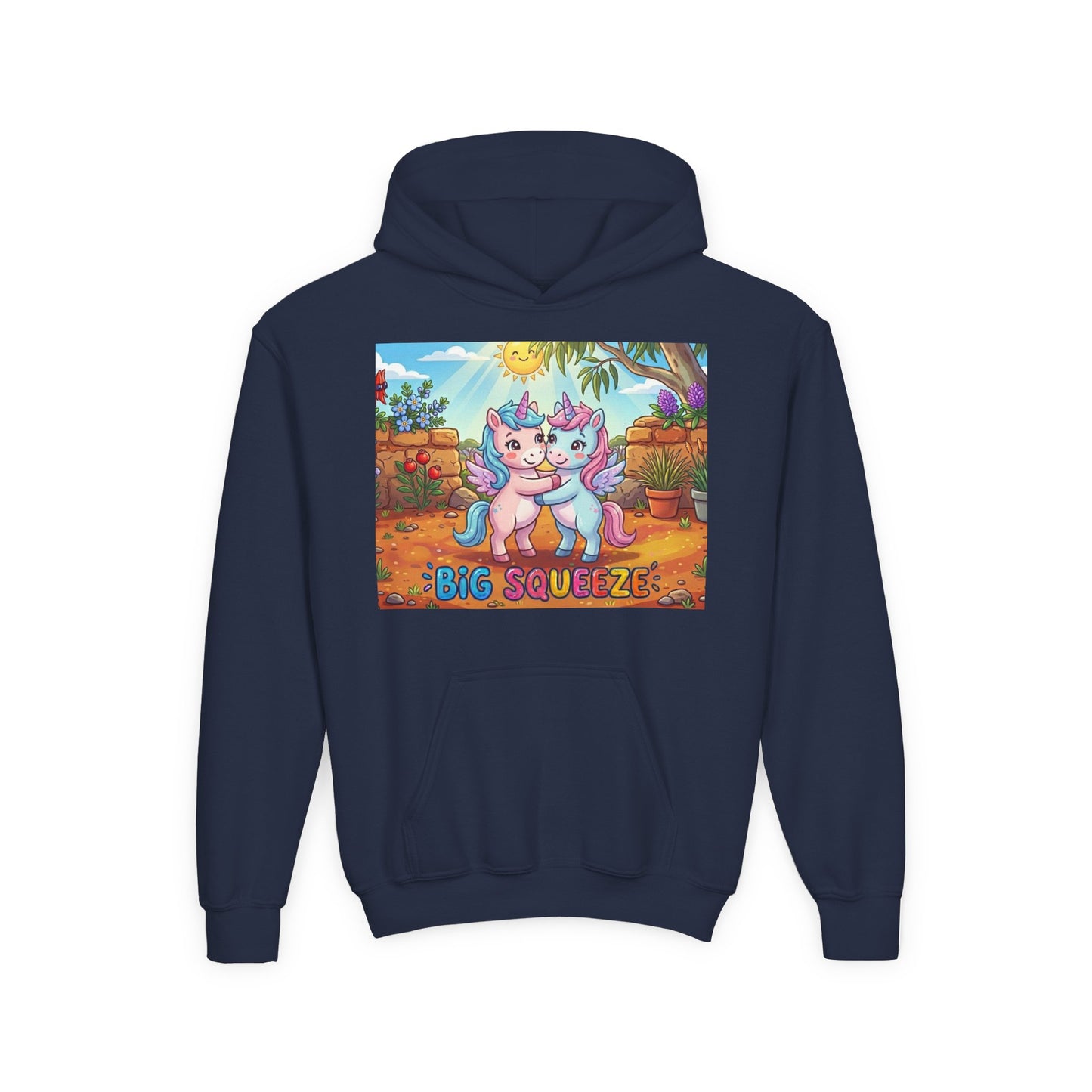 Big Squeeze Unicorn Youth Heavy Blend Hooded Sweatshirt