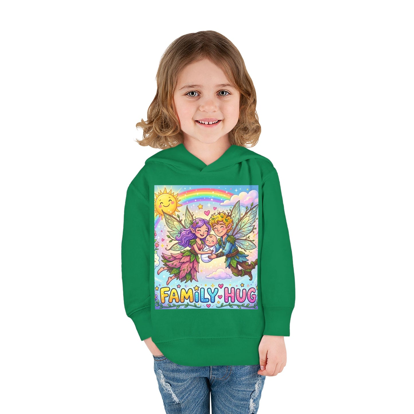 Family Hug Fairy Toddler Pullover Fleece Hoodie