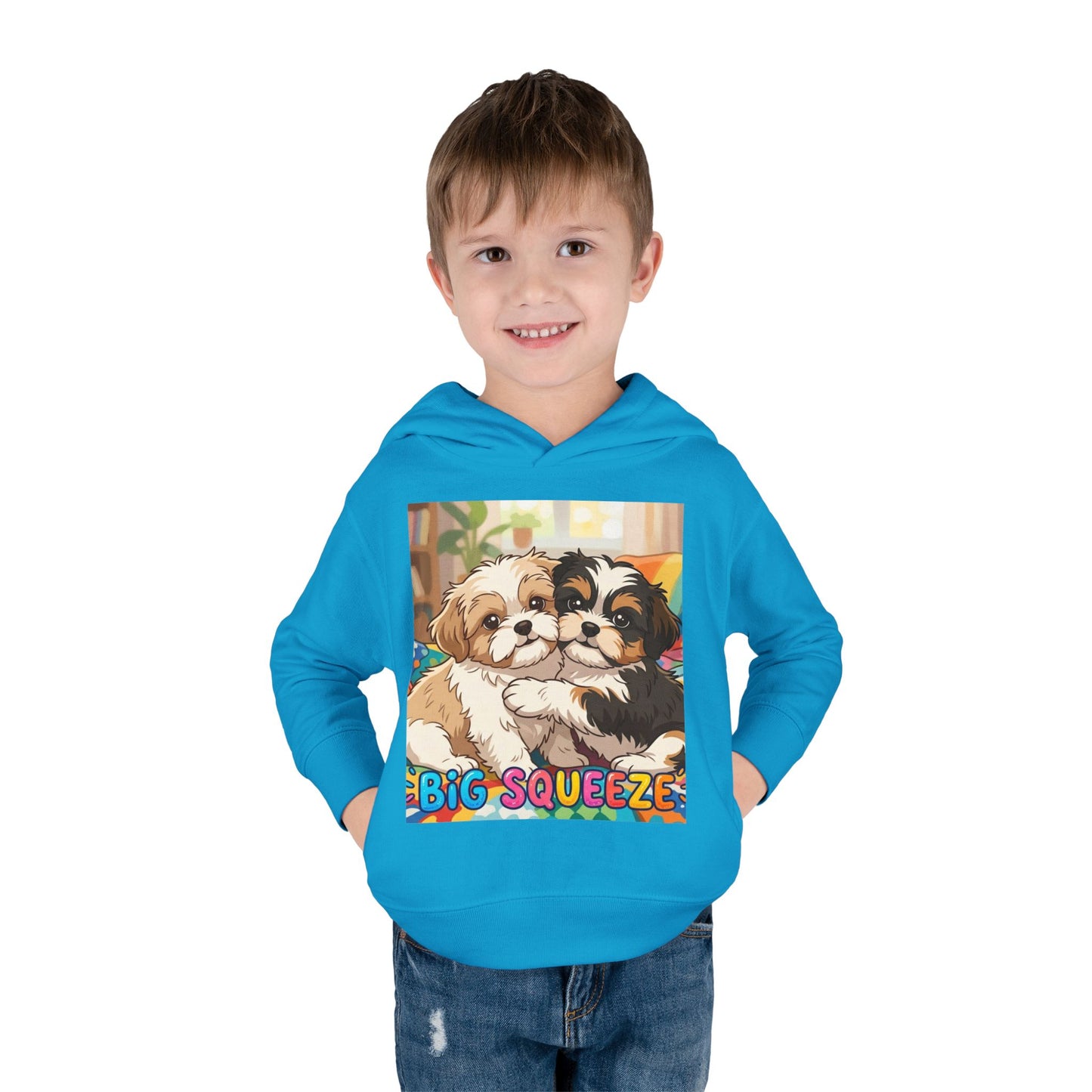 Big Squeeze Shih Tzu Toddler Pullover Fleece Hoodie