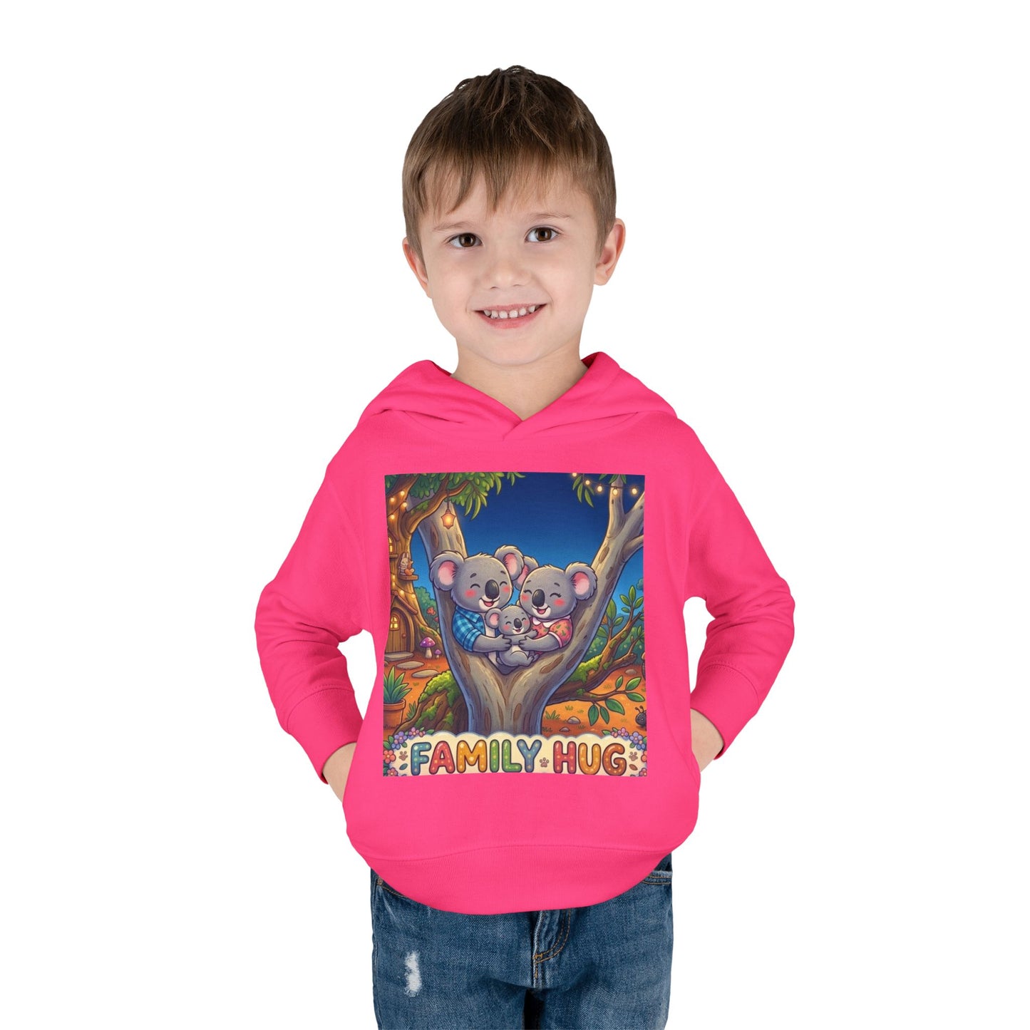 Family Hug Koala Toddler Pullover Fleece Hoodie