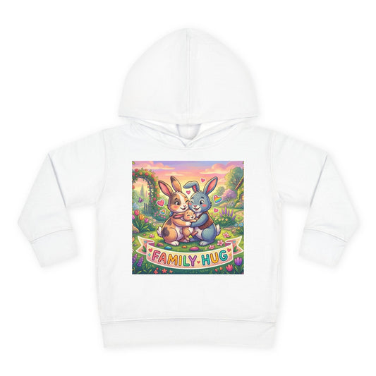 Family Hug Bunny Toddler Pullover Fleece Hoodie