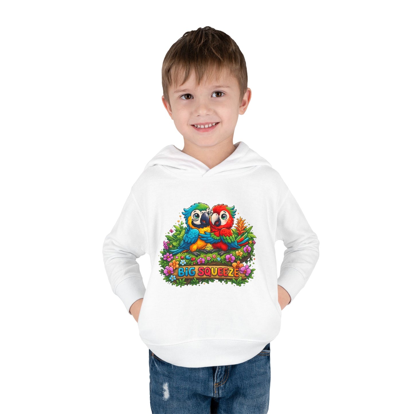 Big Squeeze Macaw Toddler Pullover Fleece Hoodie