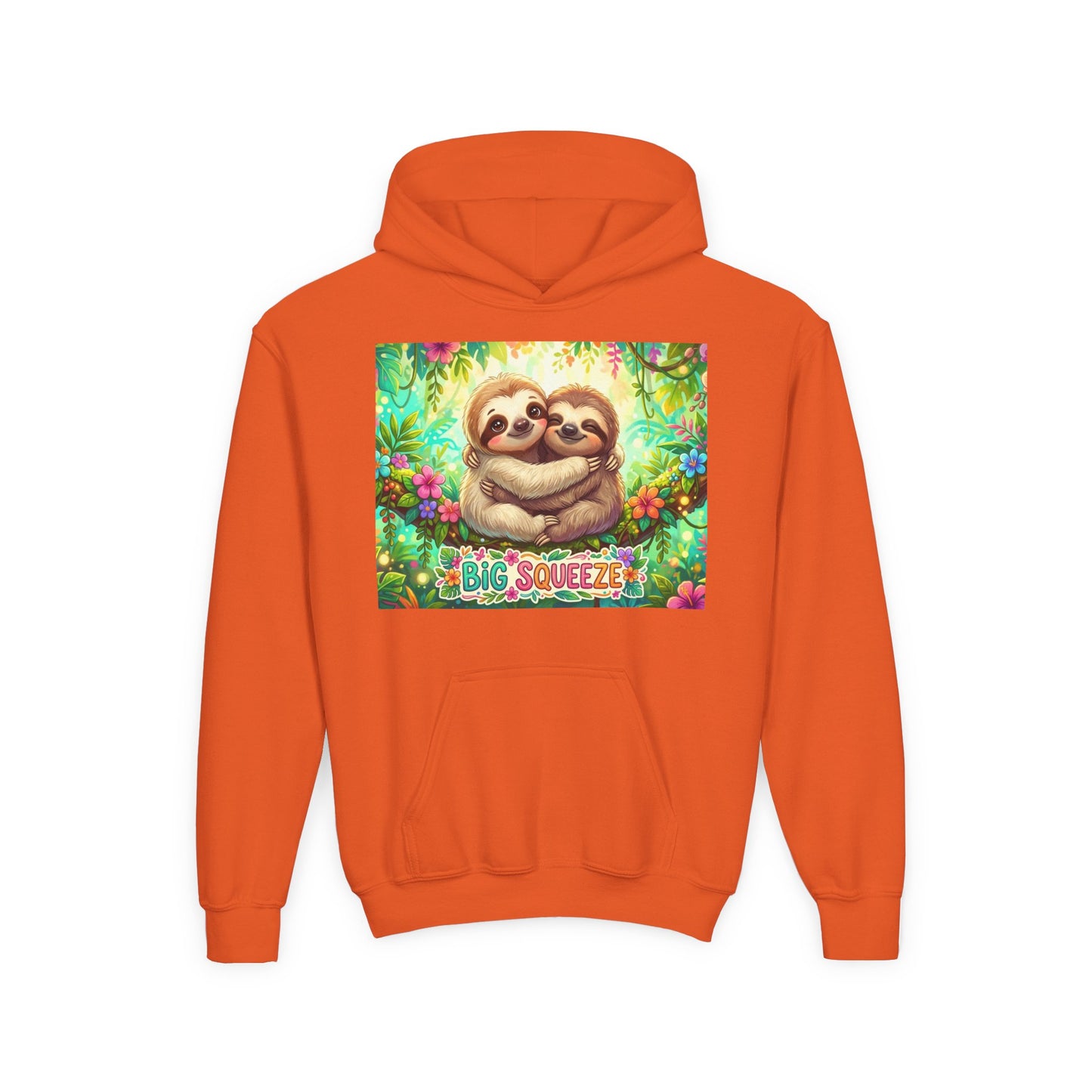 Big Squeeze Sloth Youth Heavy Blend Hooded Sweatshirt
