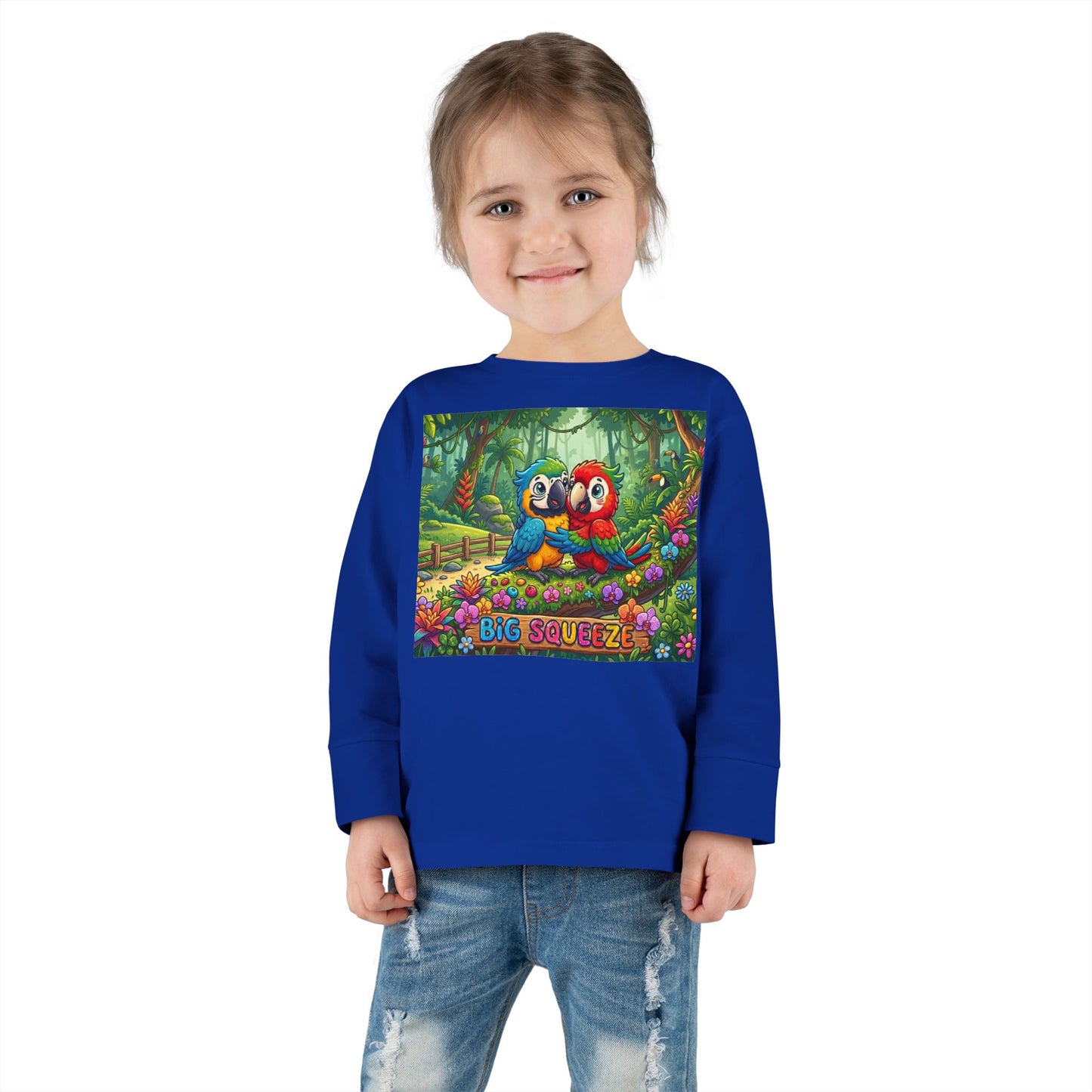 Big Squeeze Macaw Toddler Long Sleeve Tee