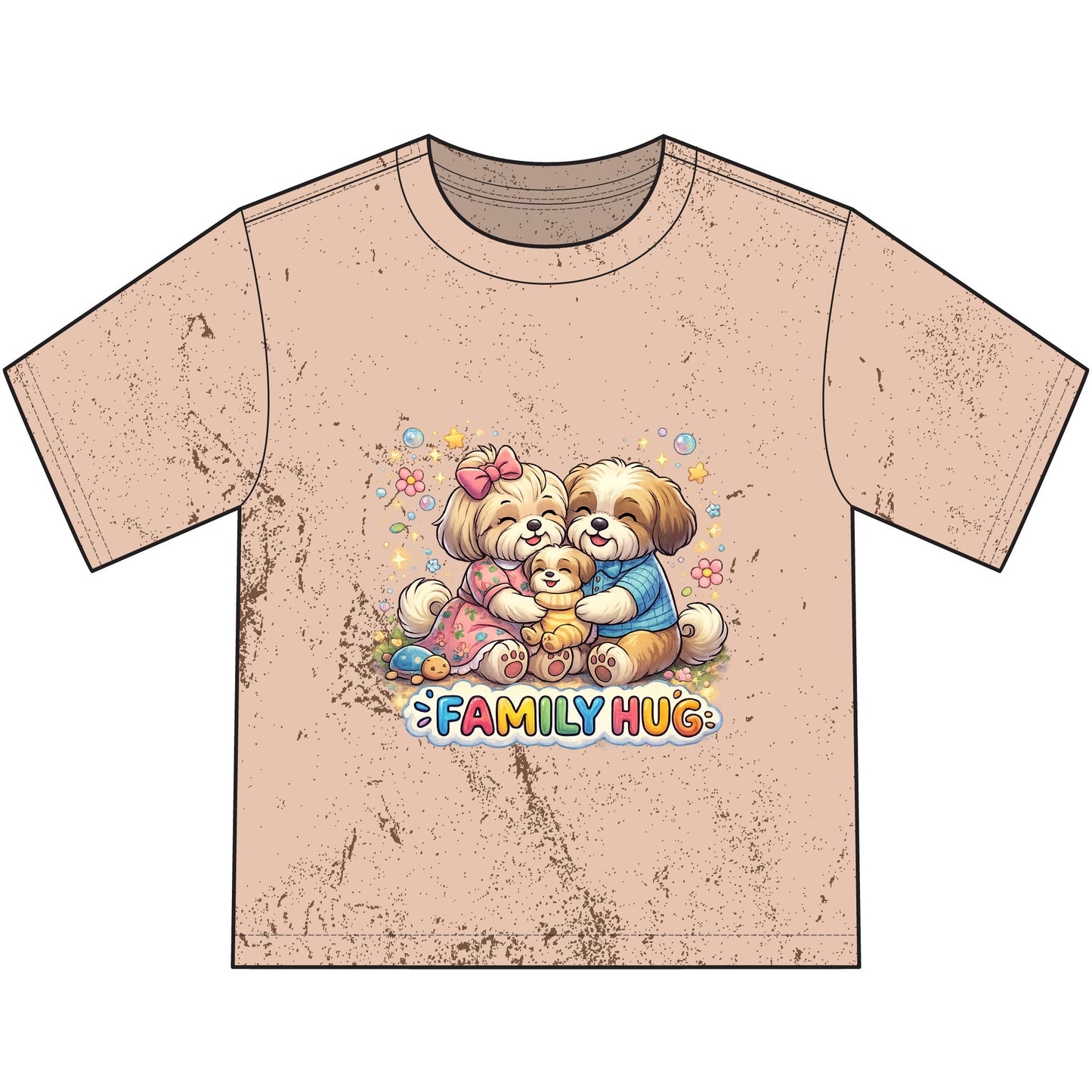 Family Hug Shih Tzu Heavyweight Color Blast Youth T-Shirt