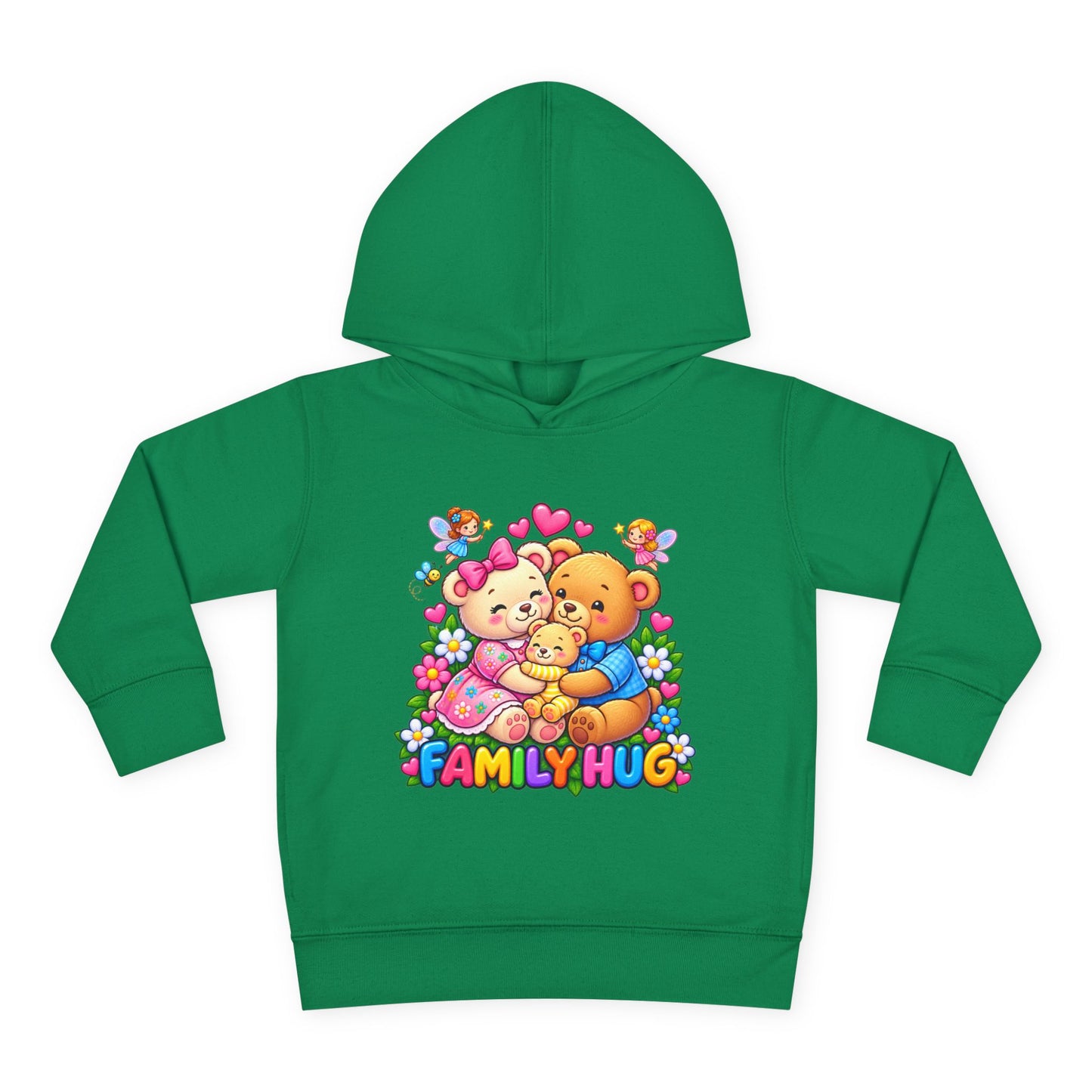 Family Hug Teddy Toddler Pullover Fleece Hoodie