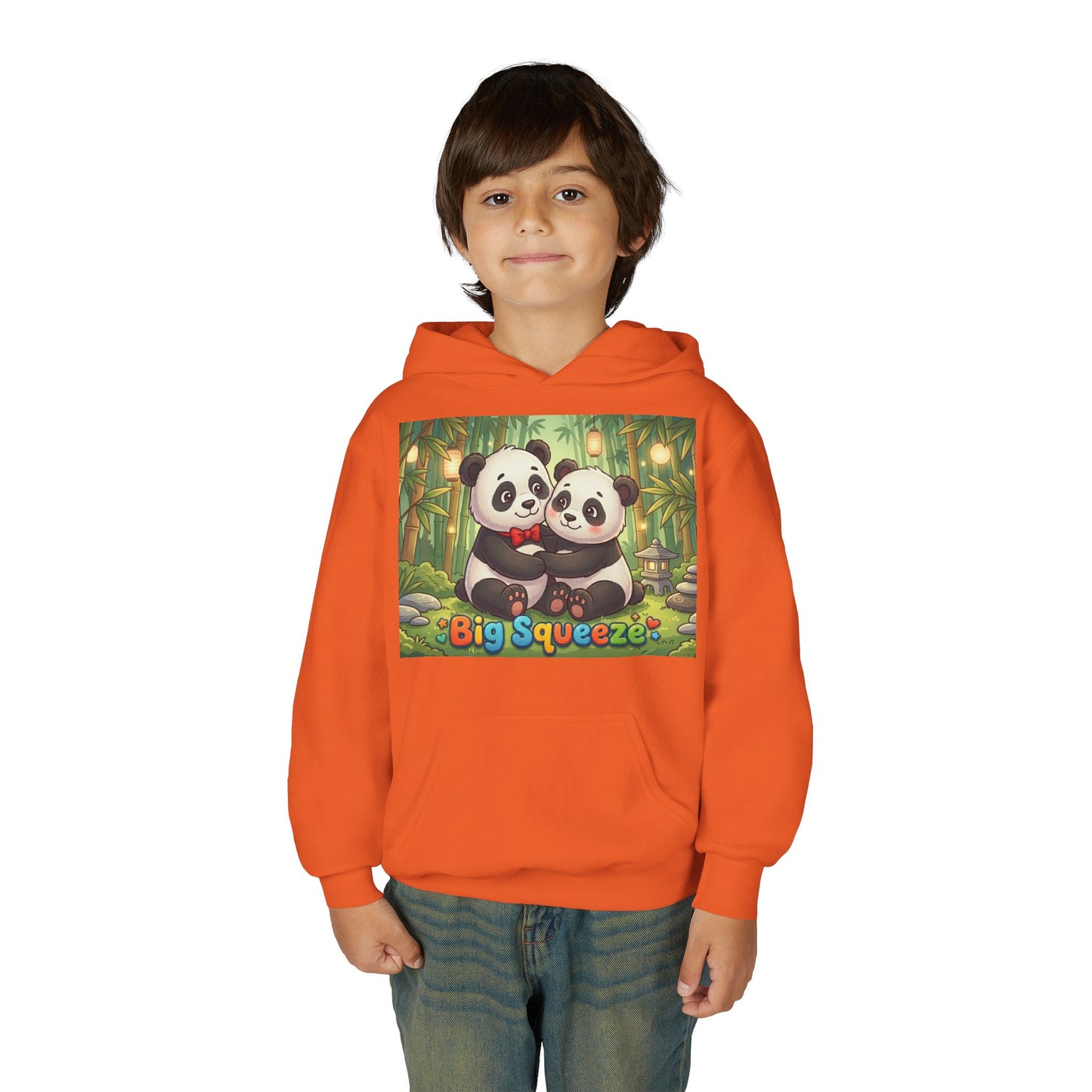 Big Squeeze Panda Youth Heavy Blend Hooded Sweatshirt