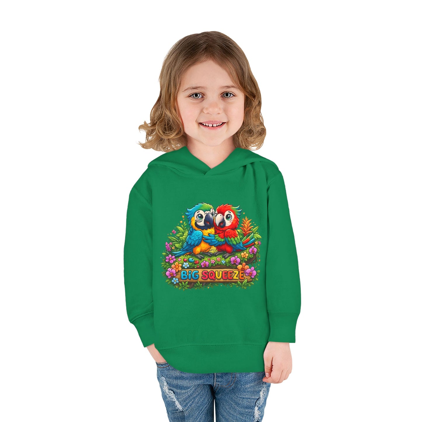 Big Squeeze Macaw Toddler Pullover Fleece Hoodie