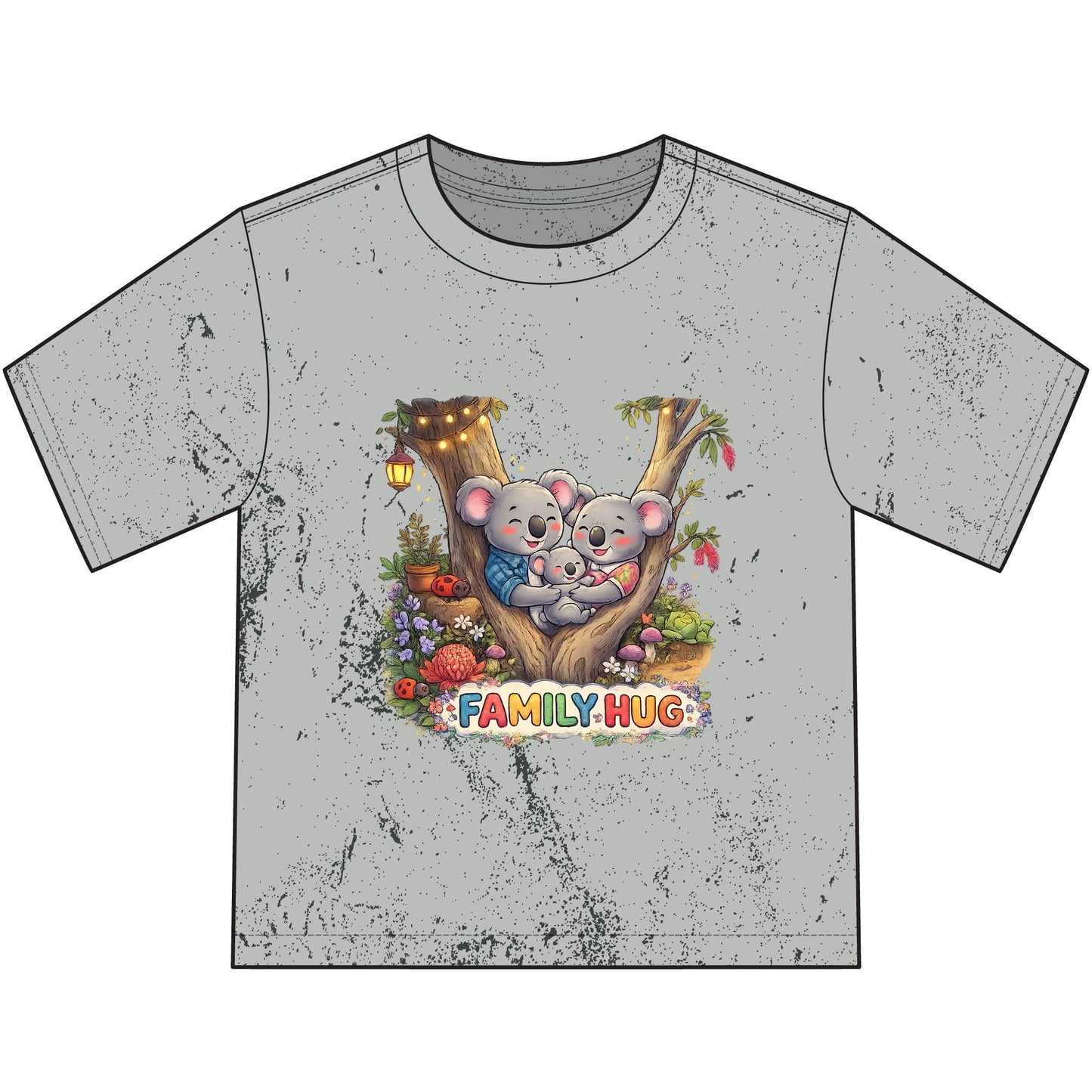 Family Hug Koala Heavyweight Color Blast Youth T-Shirt