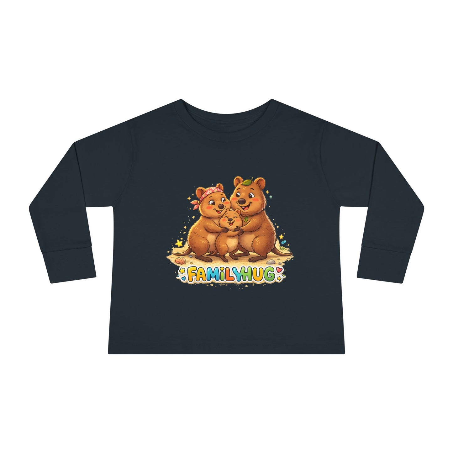 Family Hug Quokka Toddler Long Sleeve Tee