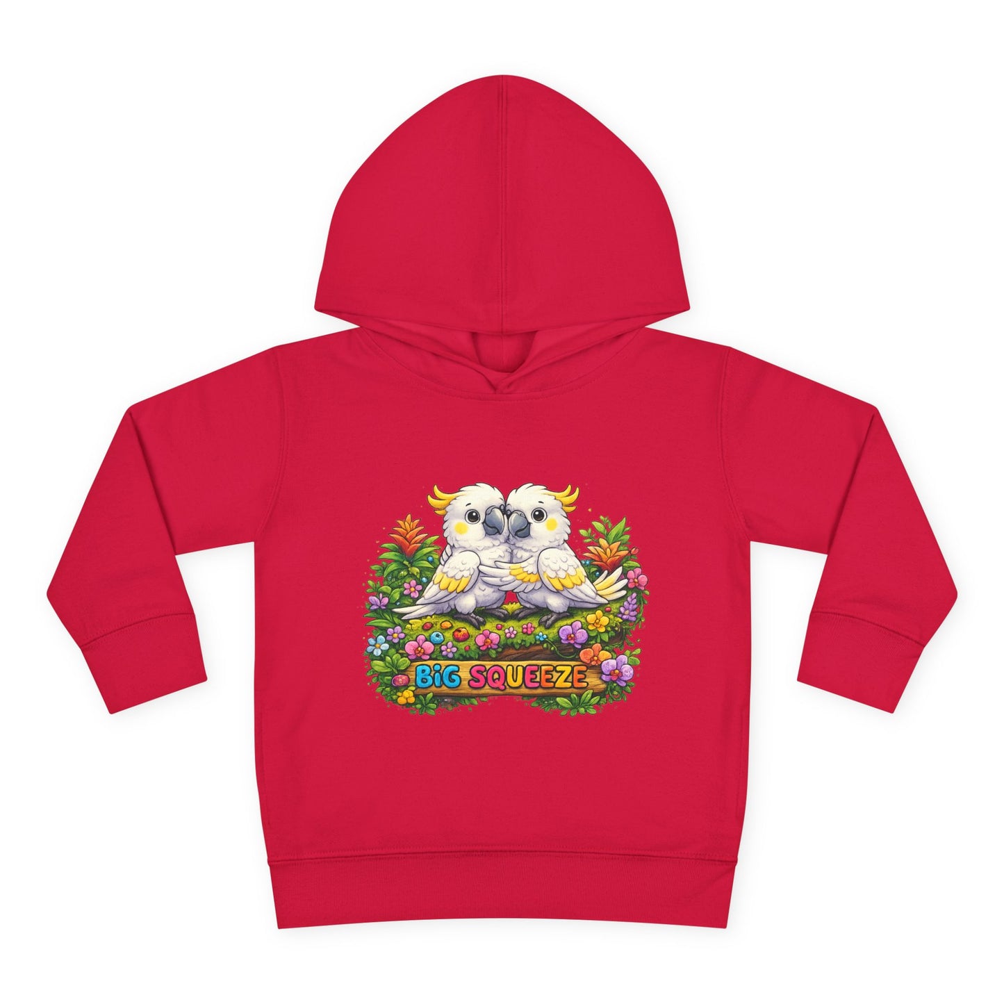 Big Squeeze Cockatoo Toddler Pullover Fleece Hoodie