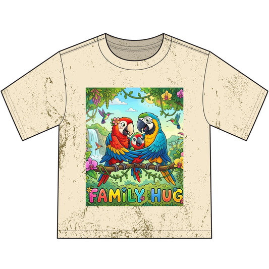Family Hug Macaw Heavyweight Color Blast Youth T-Shirt