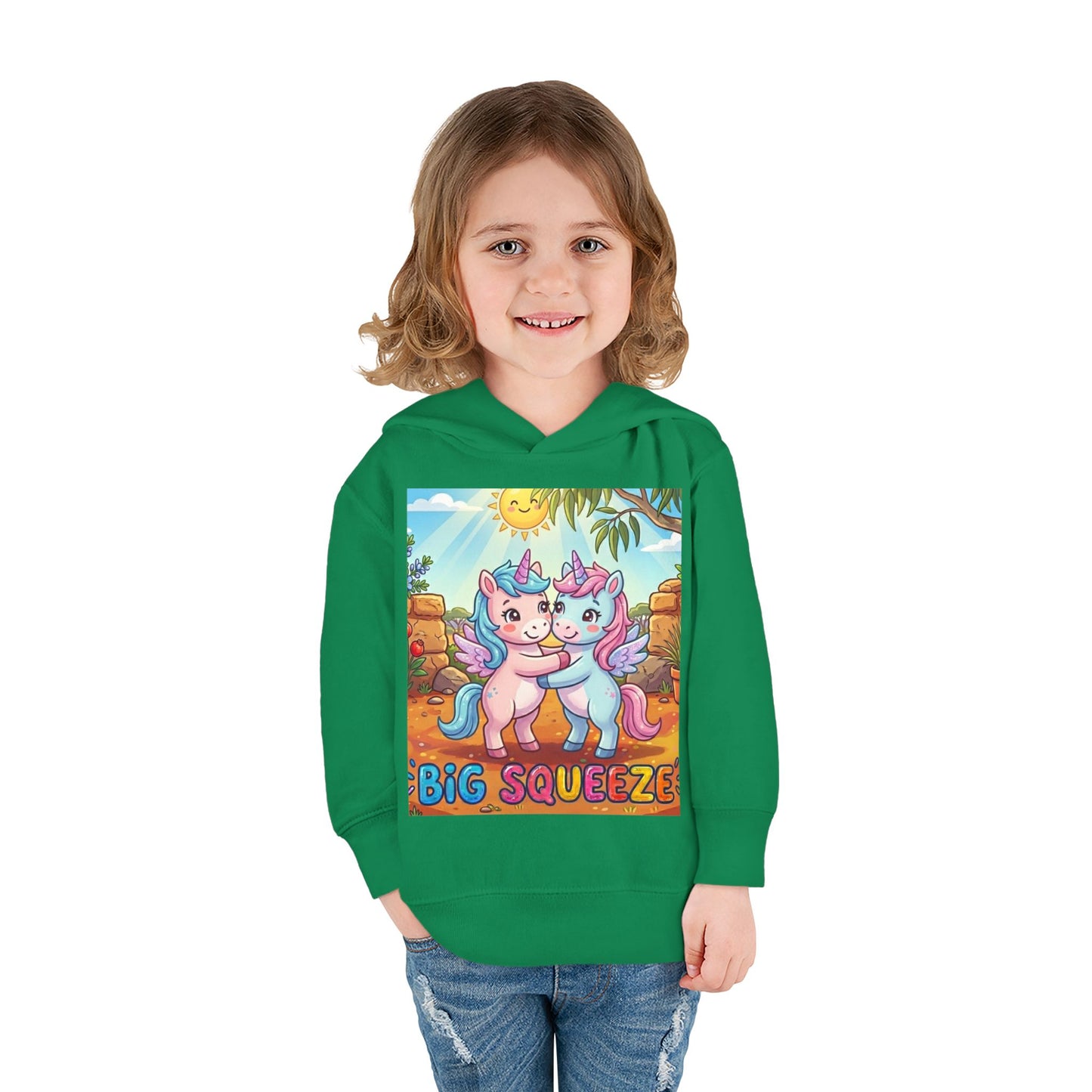 Big Squeeze Unicorn Toddler Pullover Fleece Hoodie