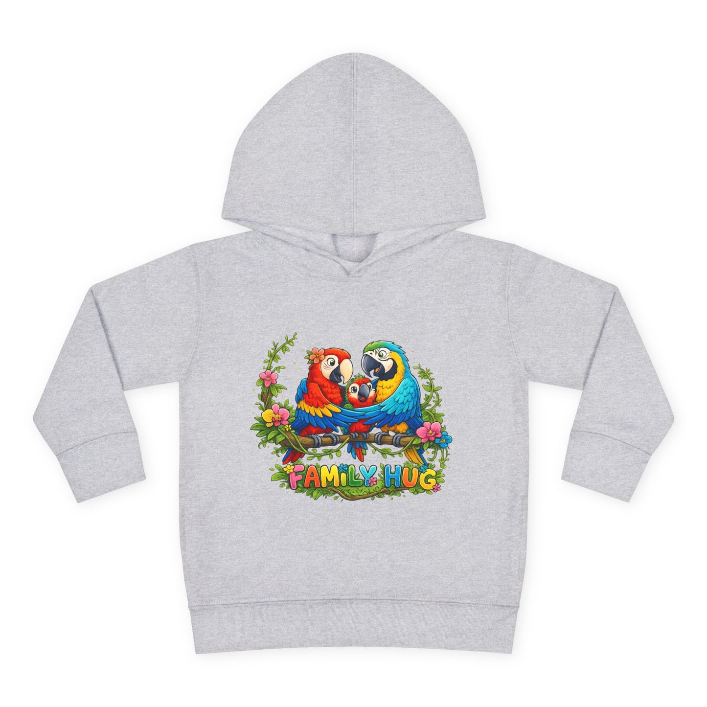 Family Hug Macaw Toddler Pullover Fleece Hoodie