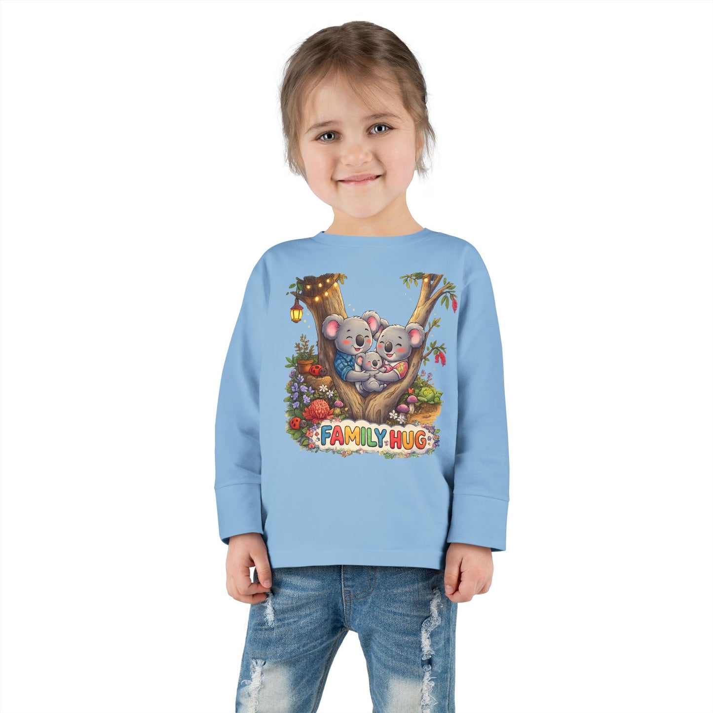 Family Hug Koala Toddler Long Sleeve Tee