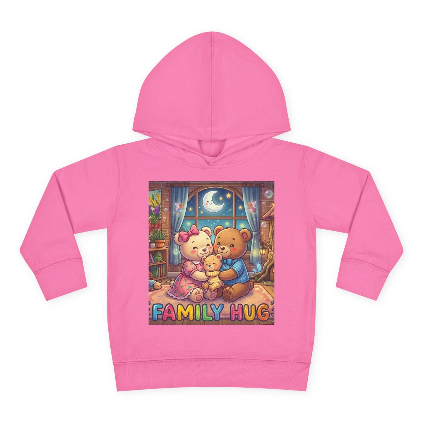 Family Hug Teddy Toddler Pullover Fleece Hoodie