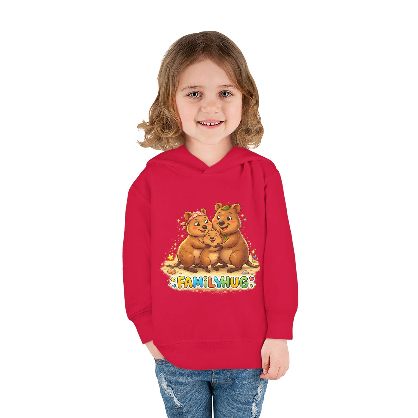 Family Hug Quokka Toddler Pullover Fleece Hoodie