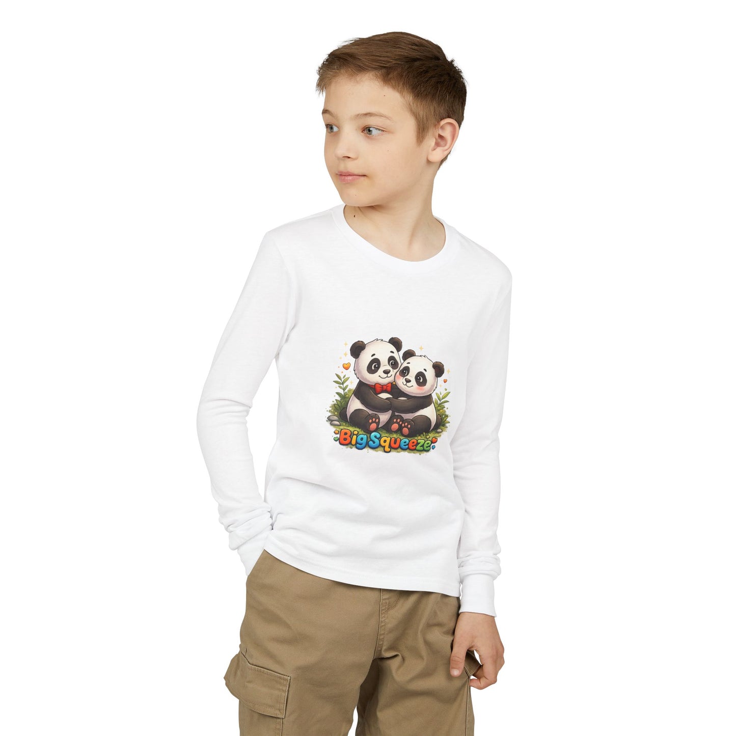 Big Squeeze Panda Youth Jersey Long Sleeve Tee