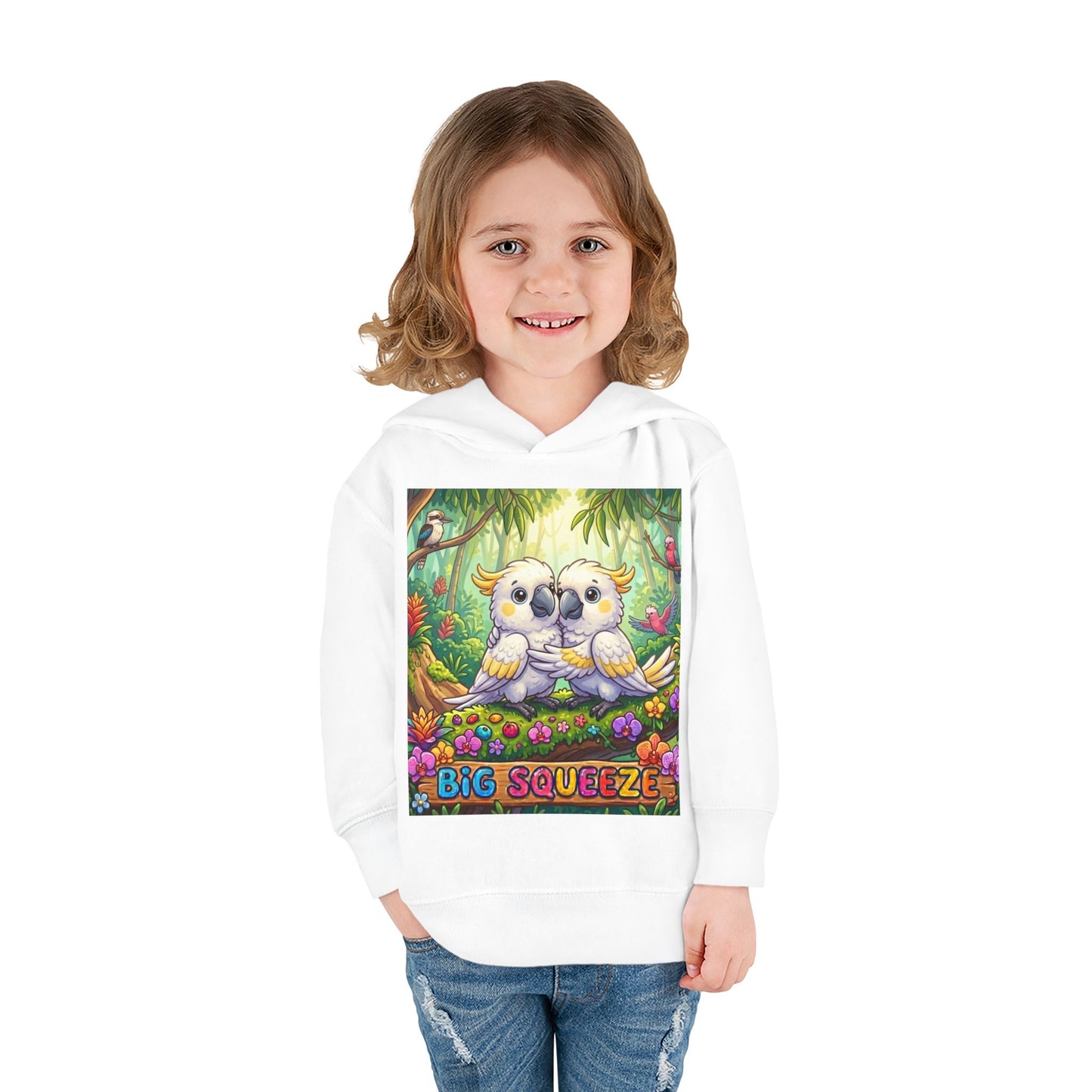 Big Squeeze Cockatoo Toddler Pullover Fleece Hoodie