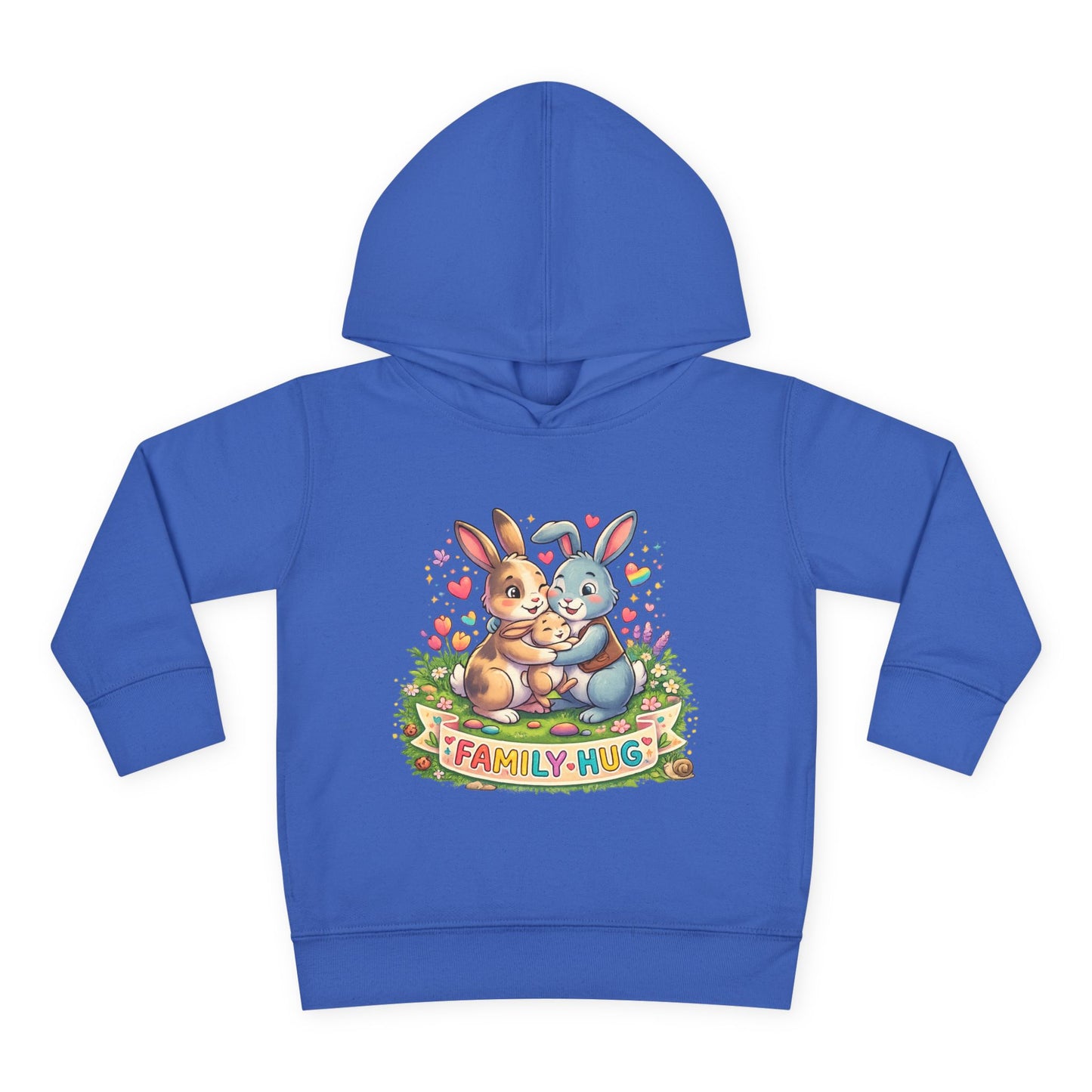 Family Hug Bunny Toddler Pullover Fleece Hoodie
