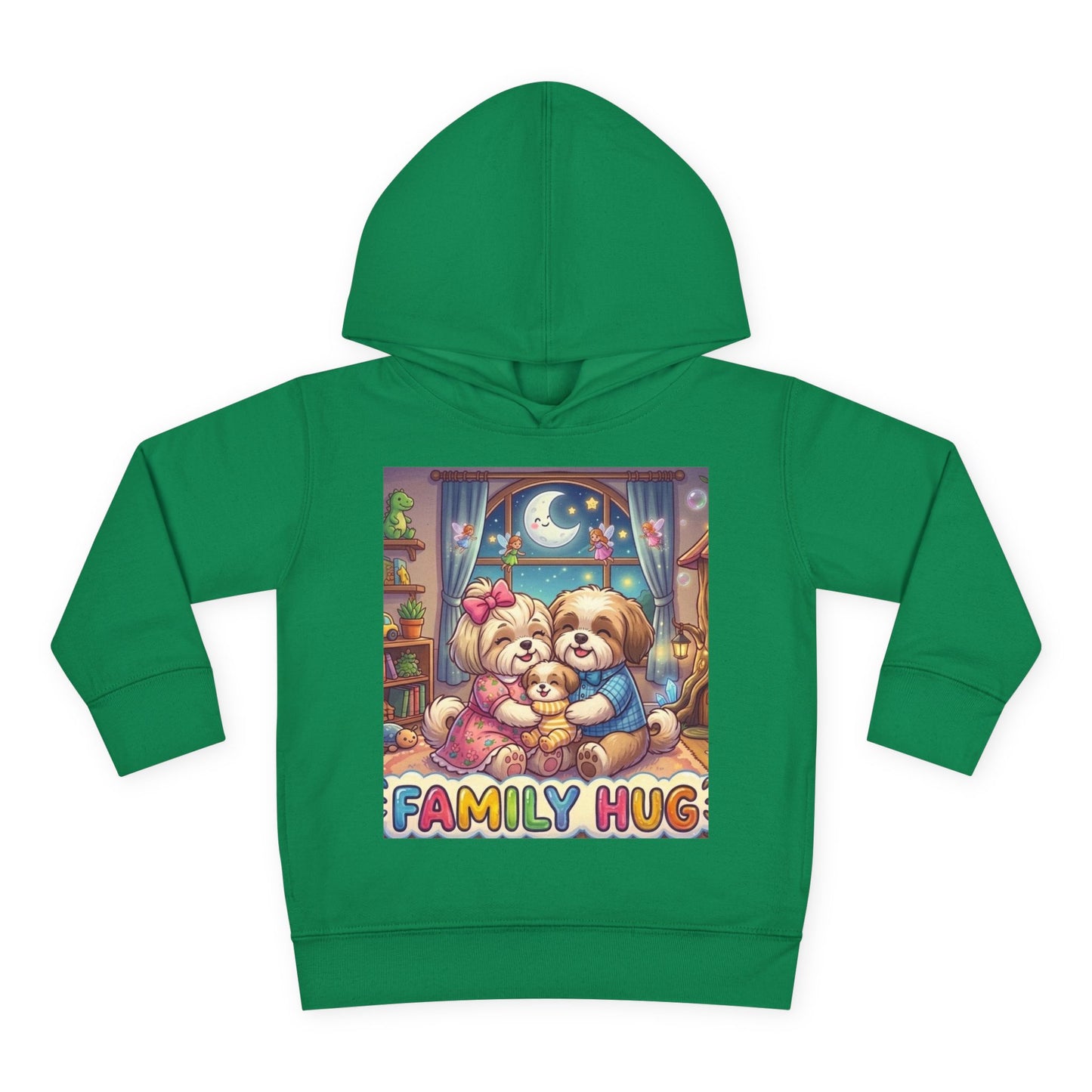 Family Hug Shih Tzu Toddler Pullover Fleece Hoodie