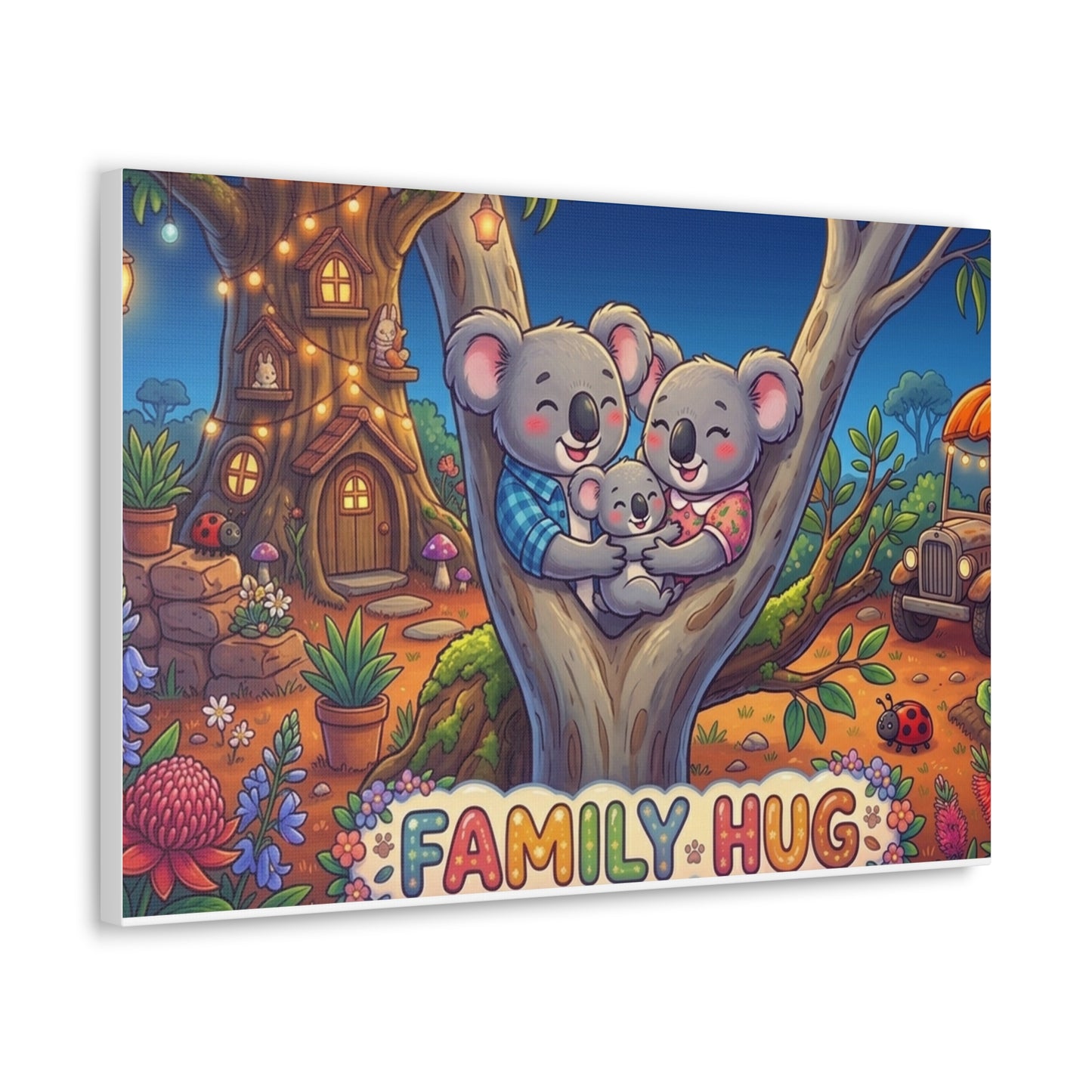 Family Hug Koala Classic Canvas