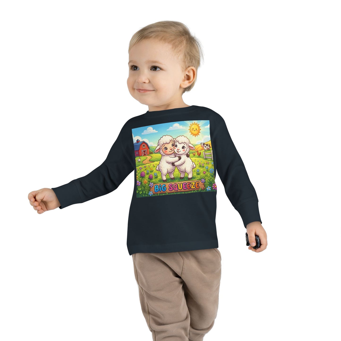 Big Squeeze Lamb Toddler Long Sleeve Tee