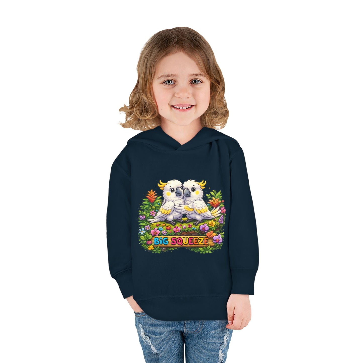 Big Squeeze Cockatoo Toddler Pullover Fleece Hoodie
