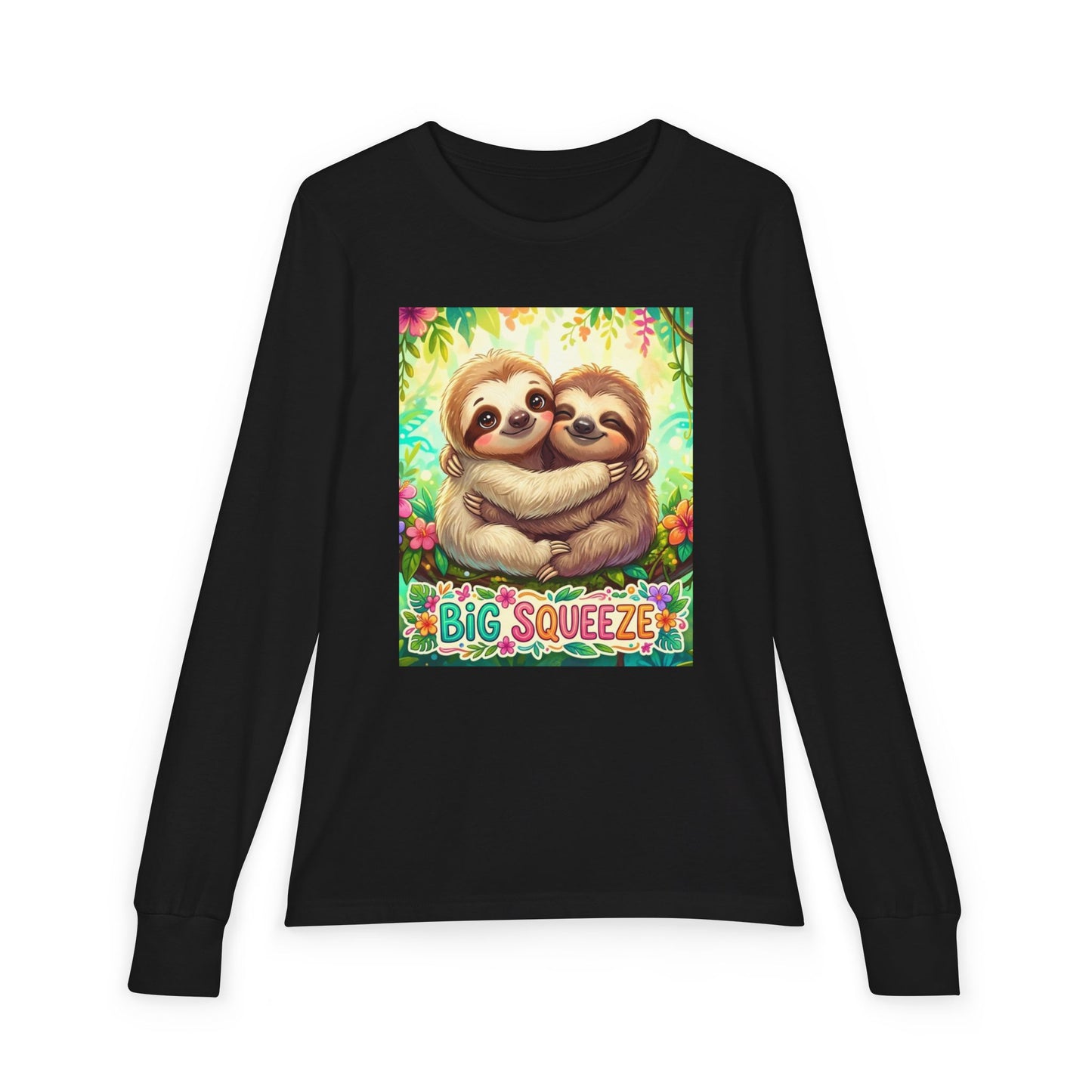 Big Squeeze Sloth Youth Jersey Long Sleeve Tee