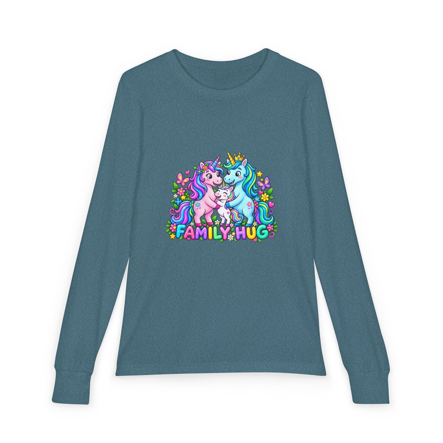 Family Hug Unicorn Youth Jersey Long Sleeve Tee