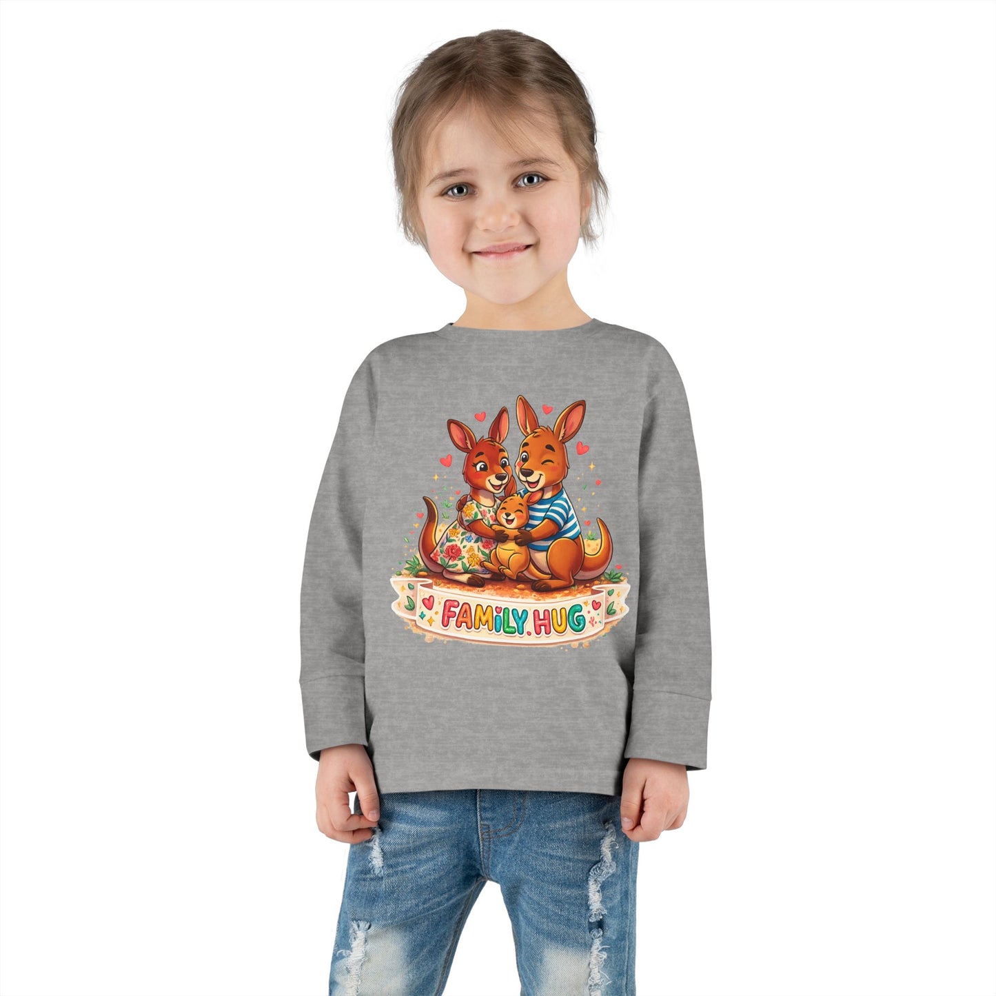 Family Hug Kangaroo Toddler Long Sleeve Tee
