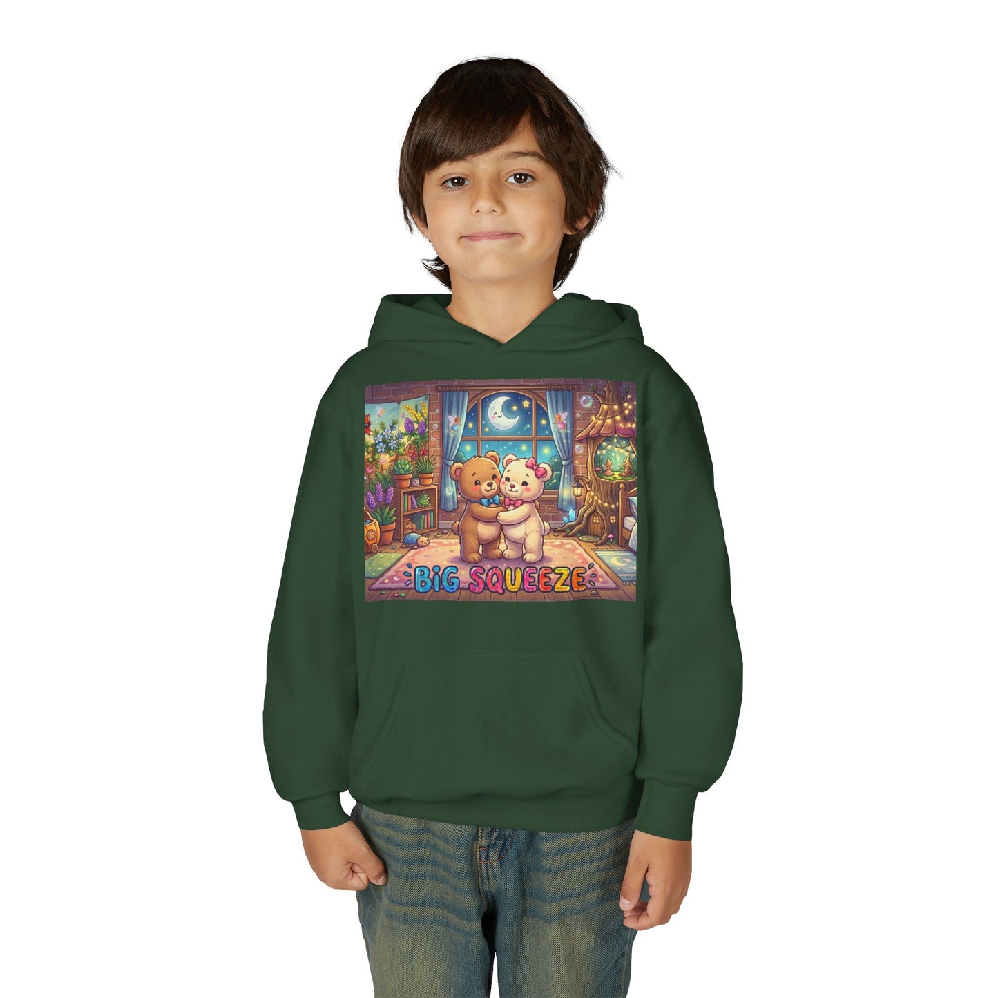 Big Squeeze Teddy Youth Heavy Blend Hooded Sweatshirt