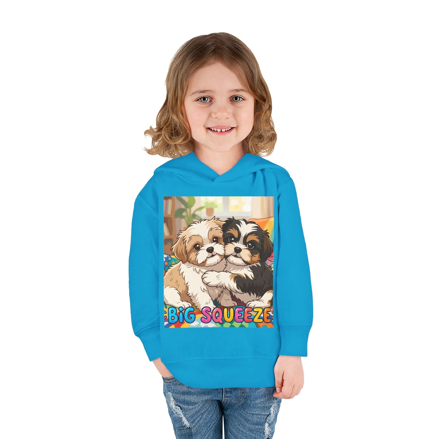 Big Squeeze Shih Tzu Toddler Pullover Fleece Hoodie