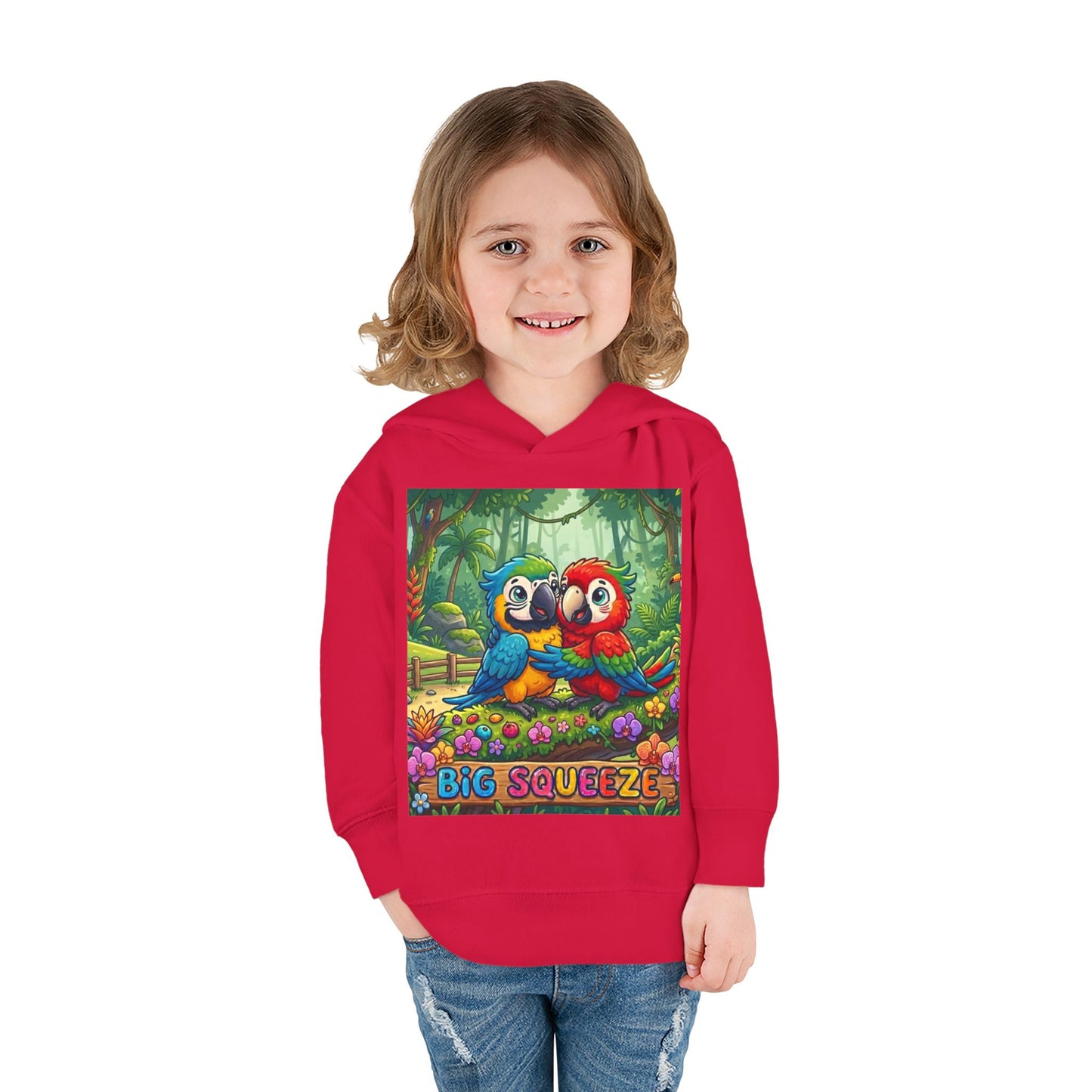 Big Squeeze Macaw Toddler Pullover Fleece Hoodie