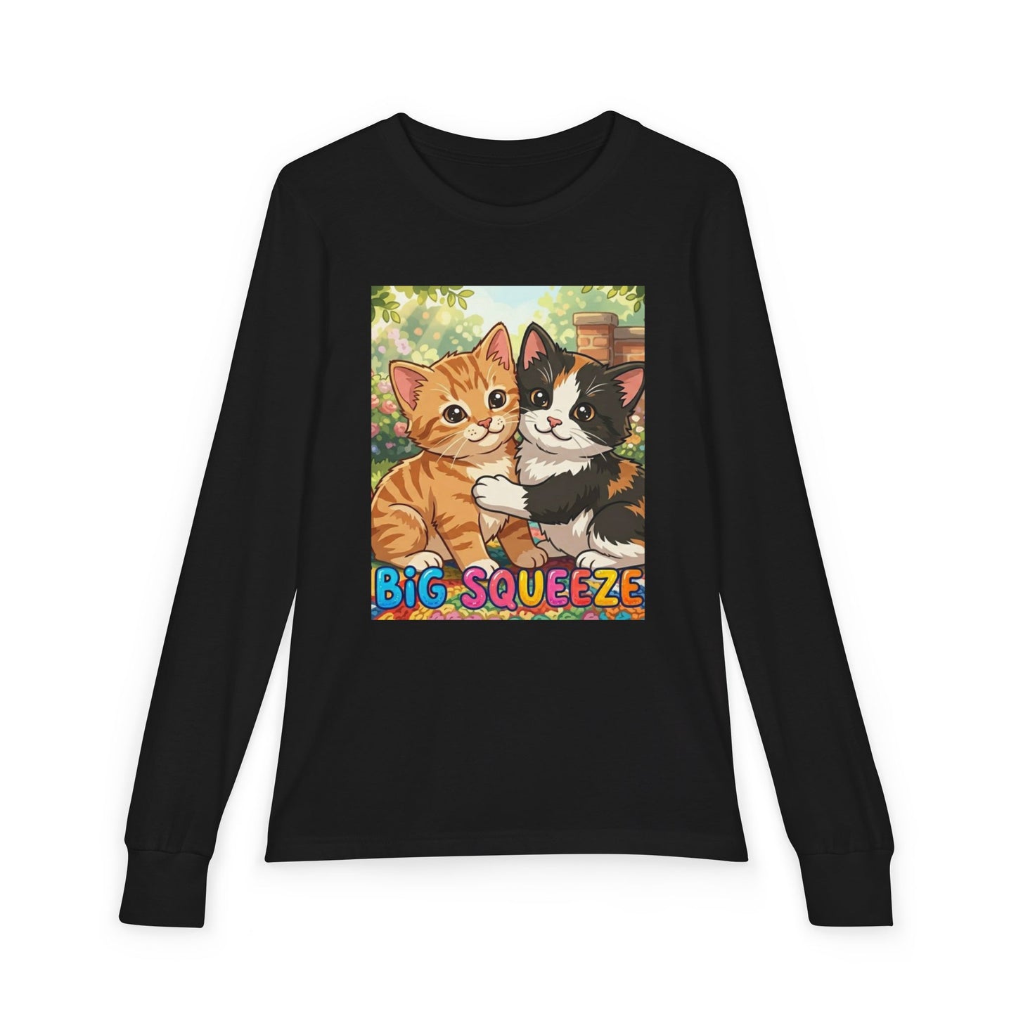 Big Squeeze Kitten Youth Jersey Long Sleeve Tee