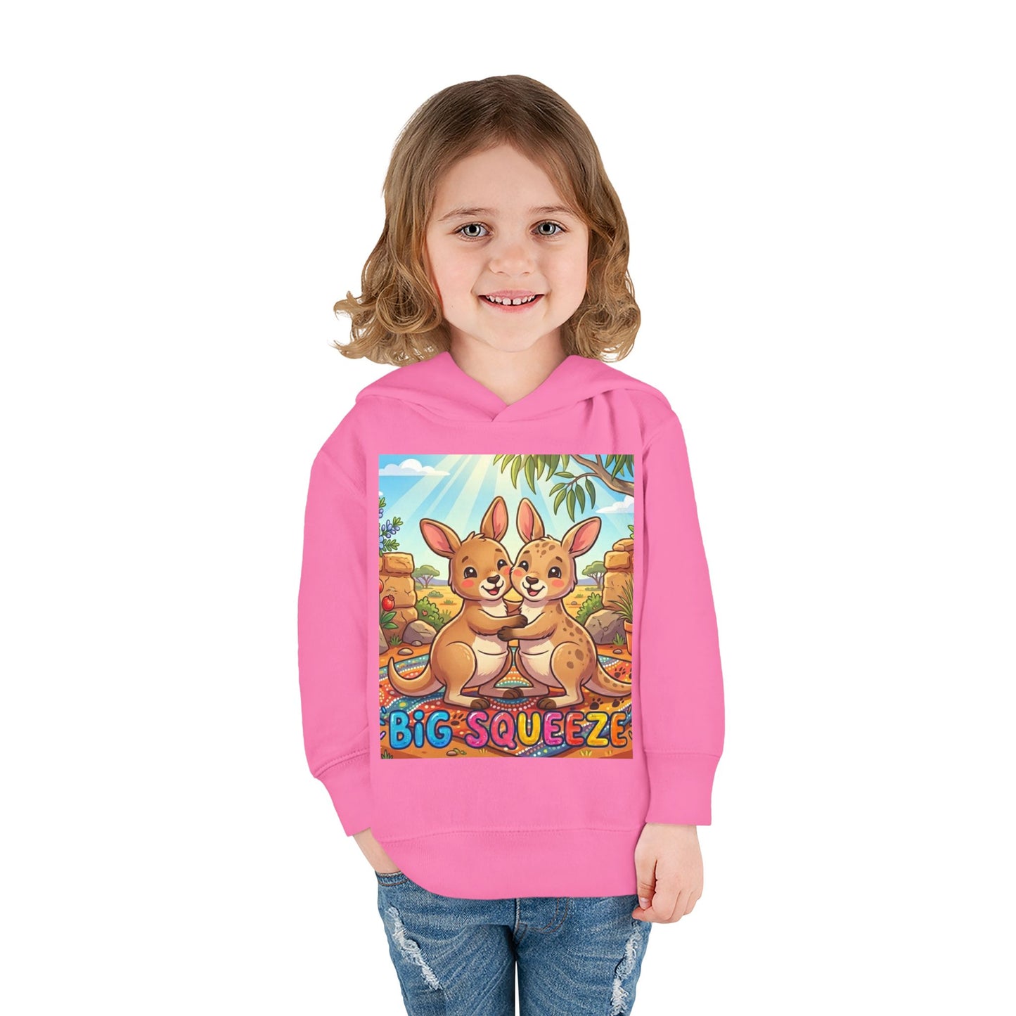 Big Squeeze Kangaroo Toddler Pullover Fleece Hoodie