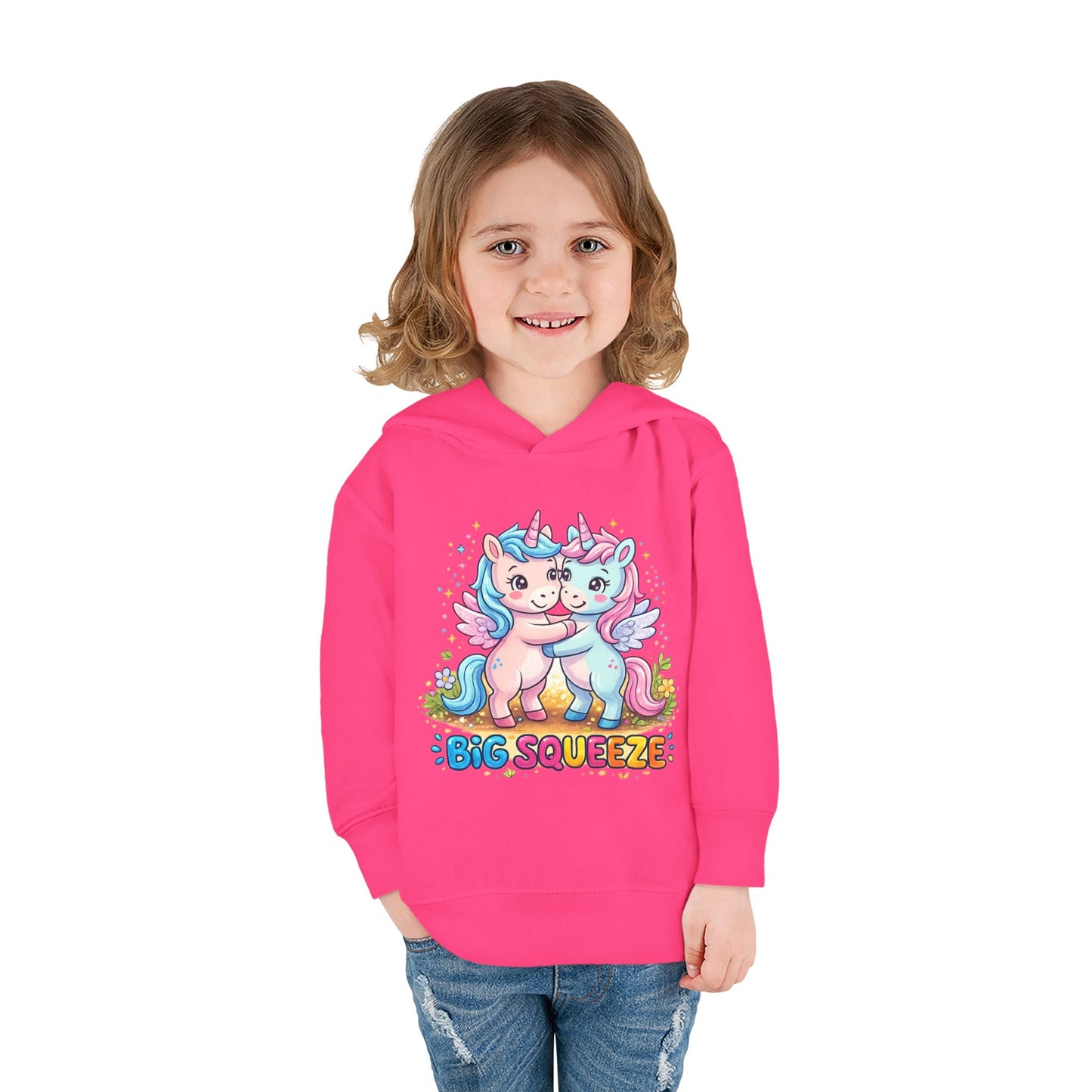 Big Squeeze Unicorn Toddler Pullover Fleece Hoodie