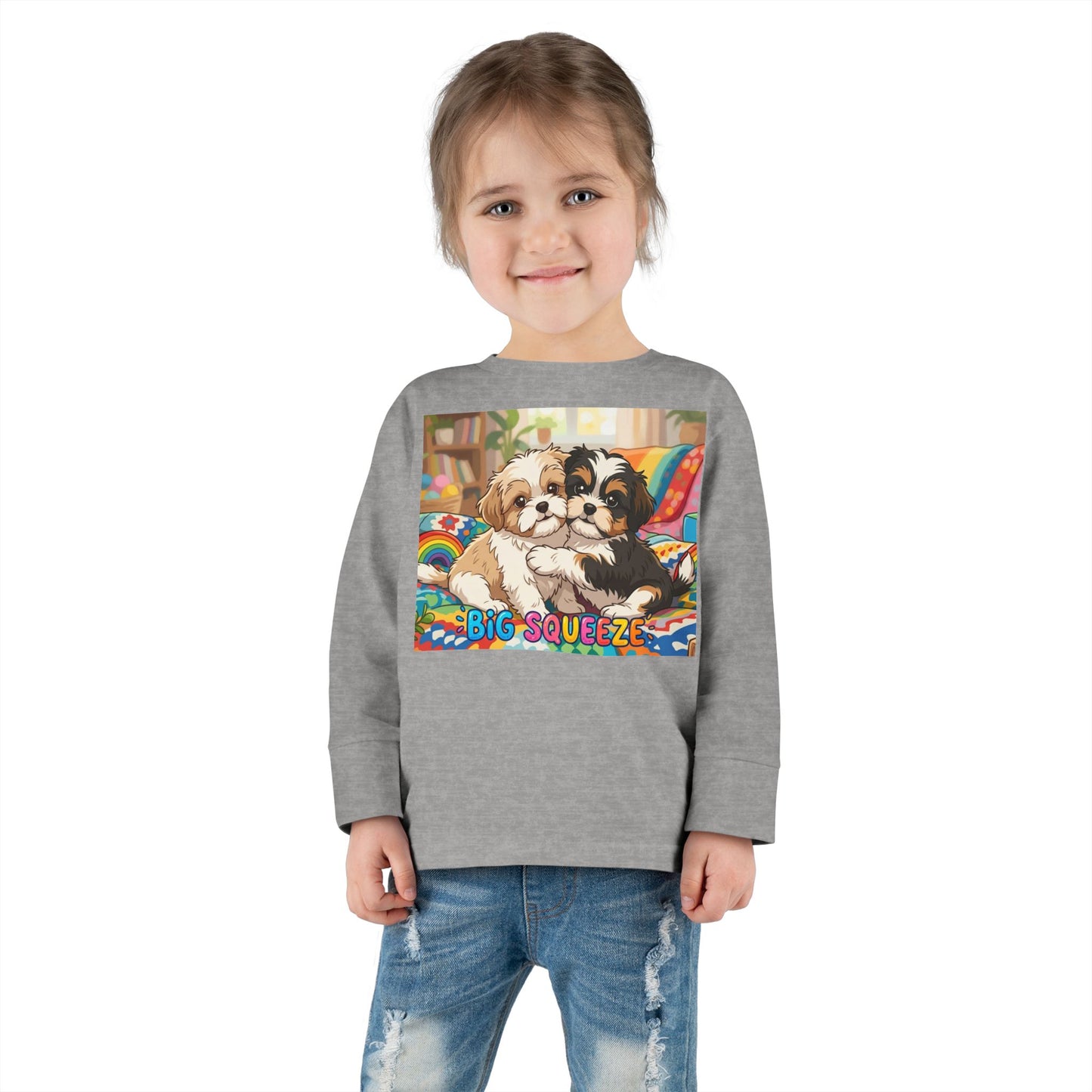 Big Squeeze Shih Tzu Toddler Long Sleeve Tee