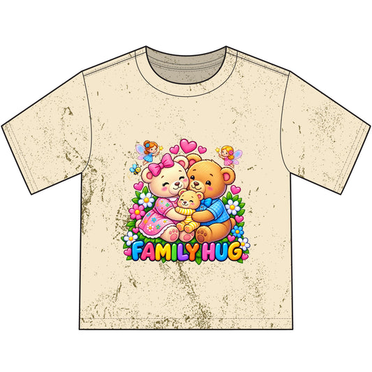 Family Hug Teddy Heavyweight Color Blast Youth T-Shirt