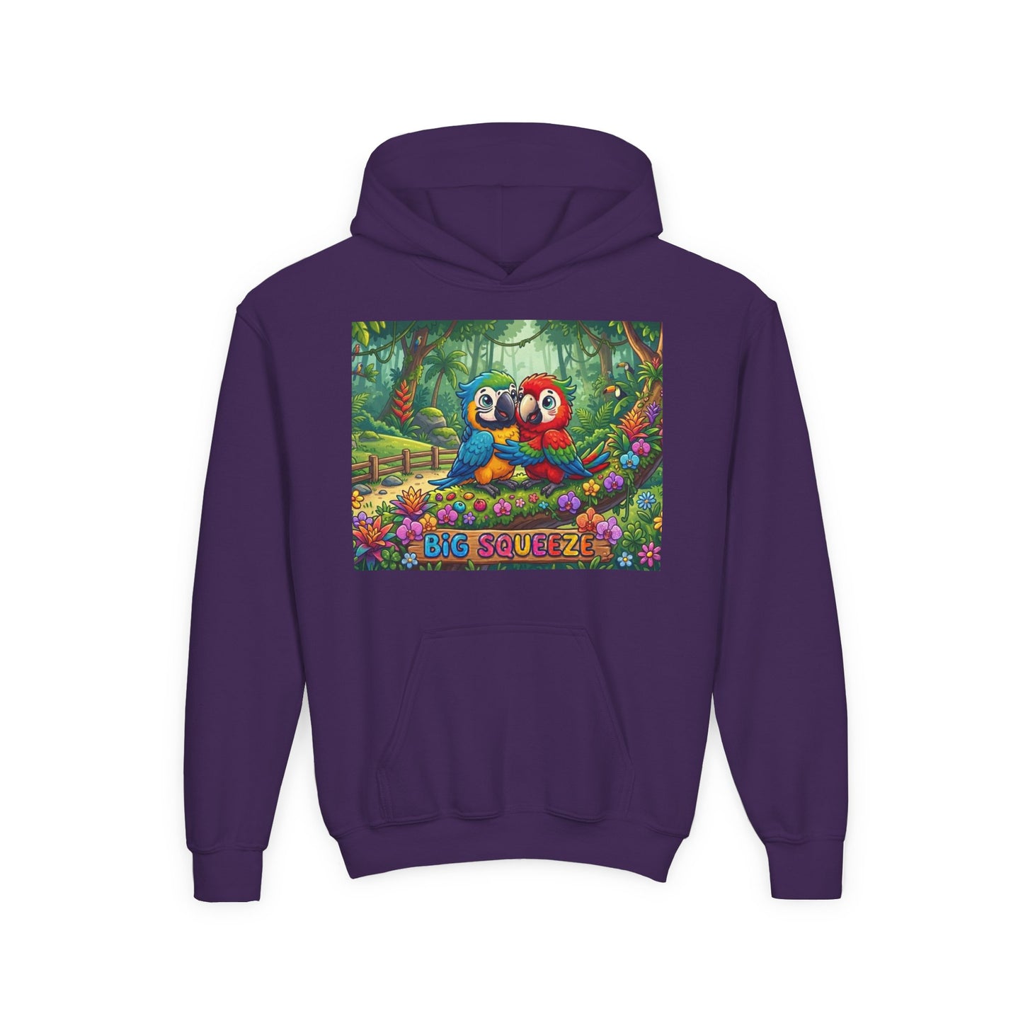 Big Squeeze Macaw Youth Heavy Blend Hooded Sweatshirt
