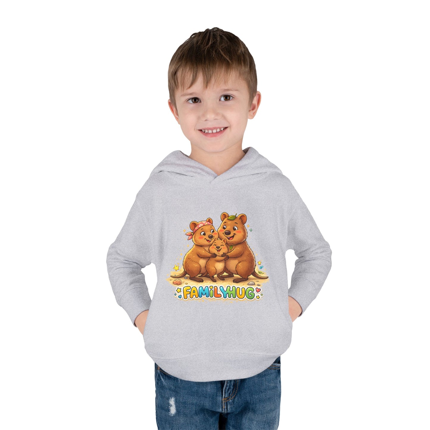 Family Hug Quokka Toddler Pullover Fleece Hoodie