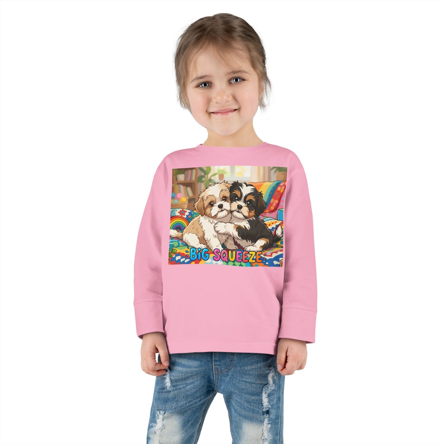 Big Squeeze Shih Tzu Toddler Long Sleeve Tee