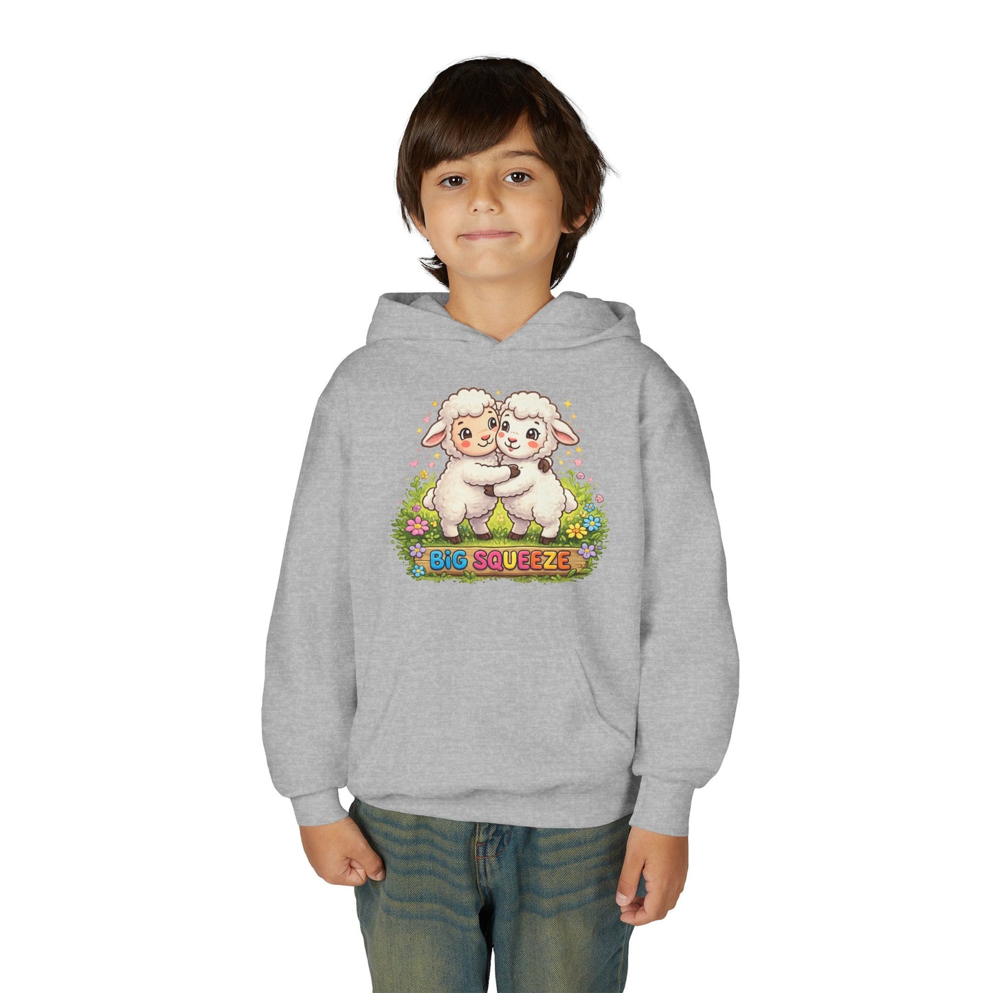 Big Squeeze Lamb Youth Heavy Blend Hooded Sweatshirt
