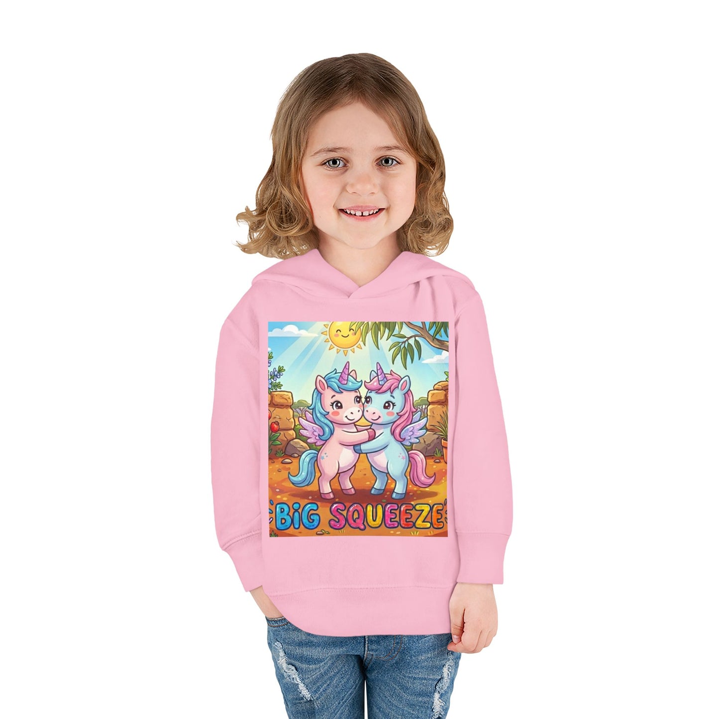 Big Squeeze Unicorn Toddler Pullover Fleece Hoodie