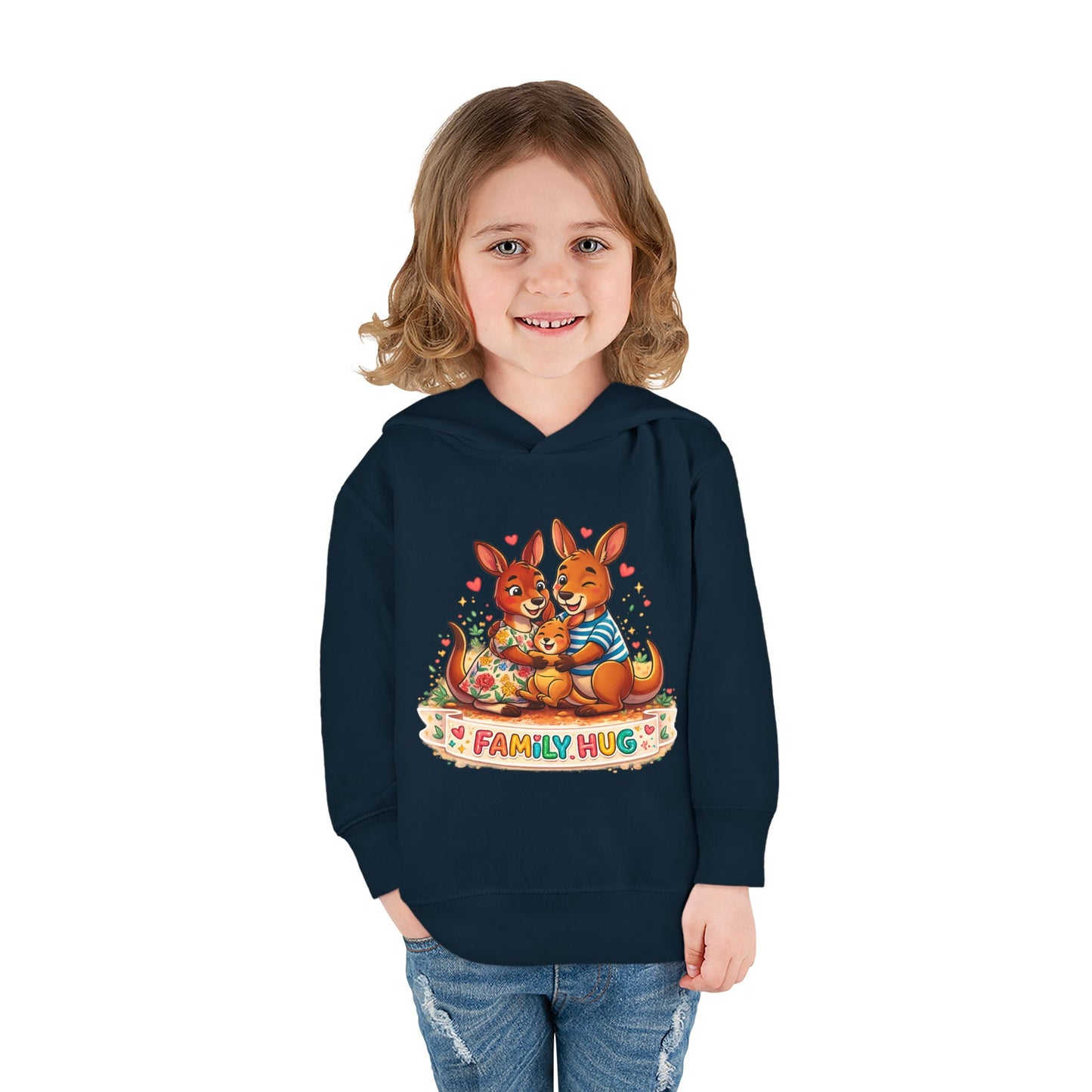 Family Hug Kangaroo Toddler Pullover Fleece Hoodie