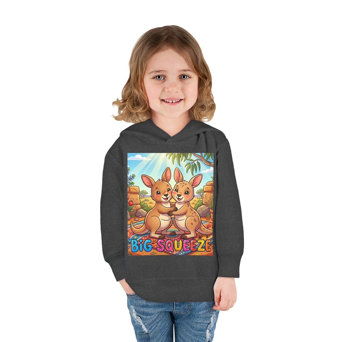 Big Squeeze Kangaroo Toddler Pullover Fleece Hoodie